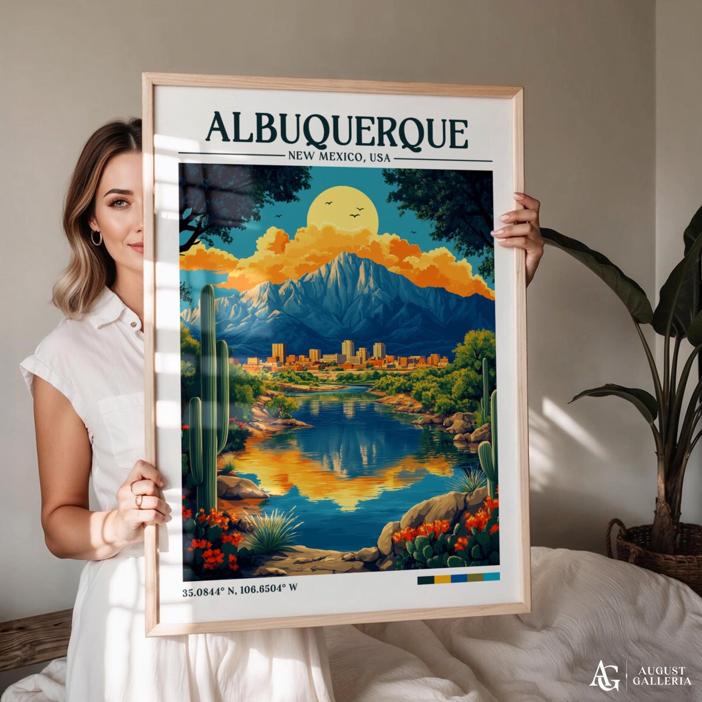 Albuquerque New Mexico Retro Travel Print