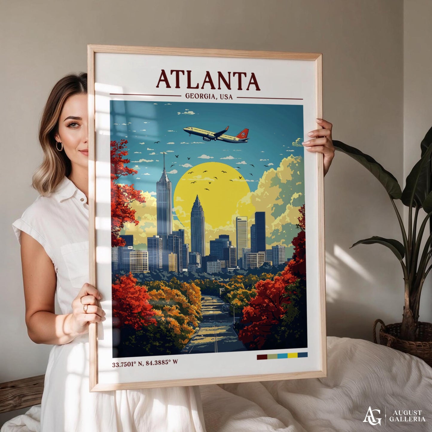Atlanta Georgia Retro Travel Print