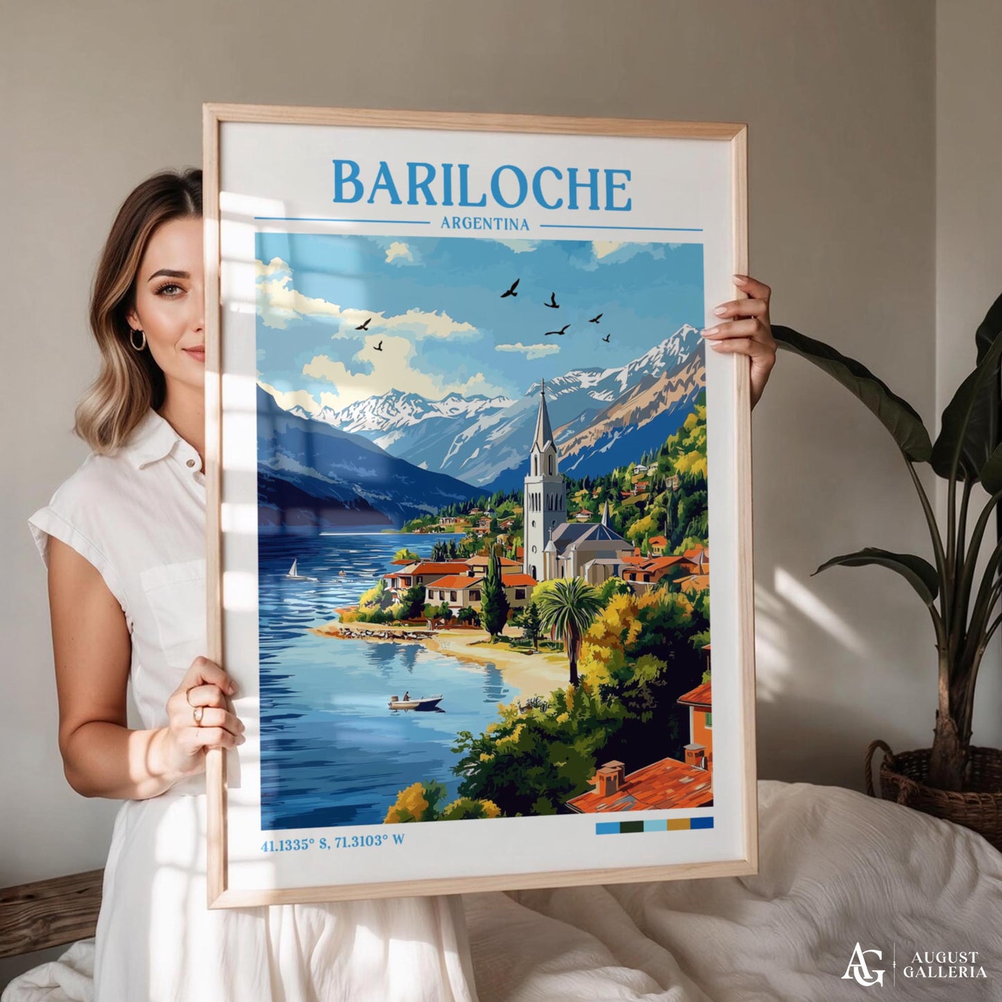 Bariloche Argentina Retro Travel Print