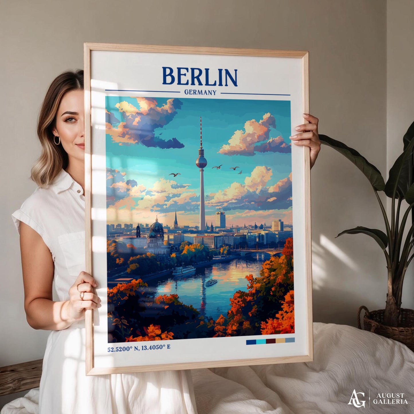 Berlin Germany Retro Travel Print