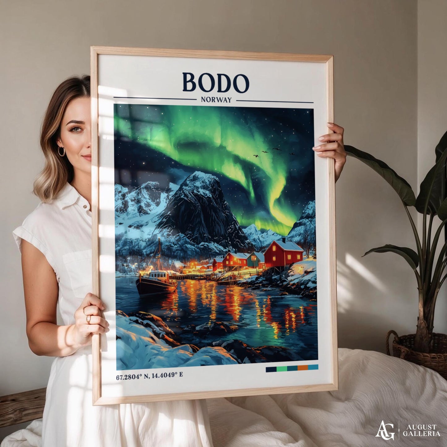 Bodo Norway Retro Travel Print