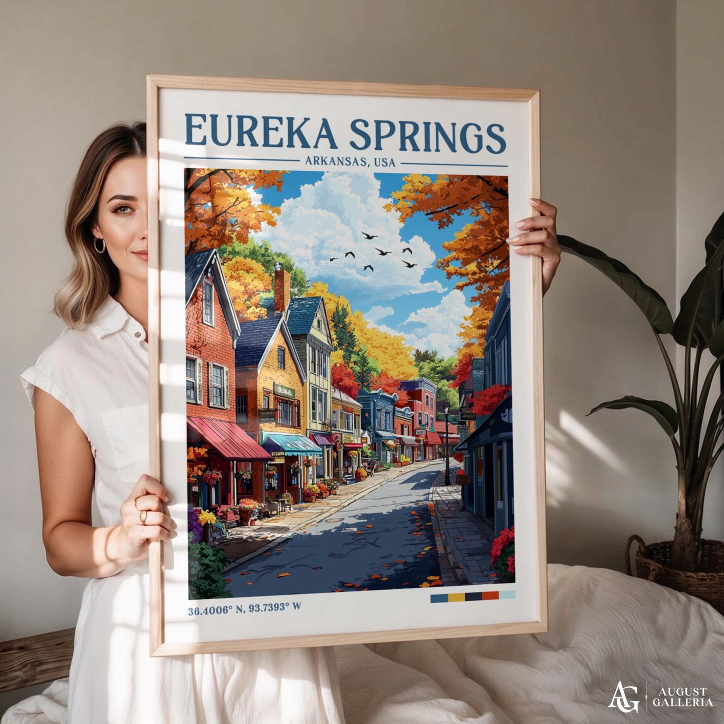 Eureka Springs Arkansas Retro Travel Print