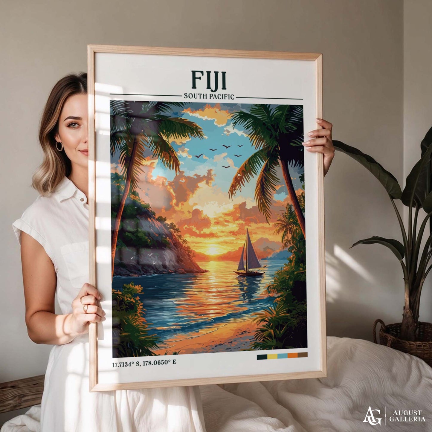 Fiji Retro Travel Print