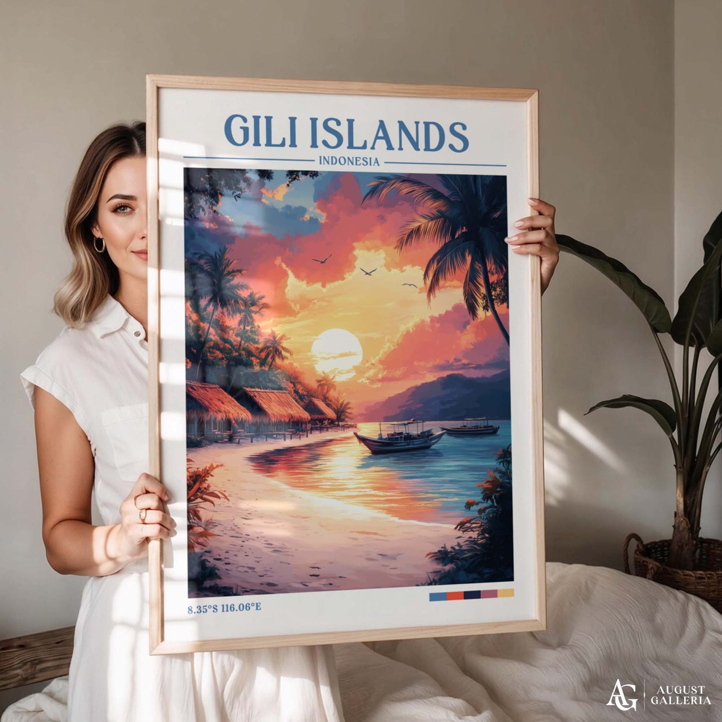 Gili Islands Retro Travel Print