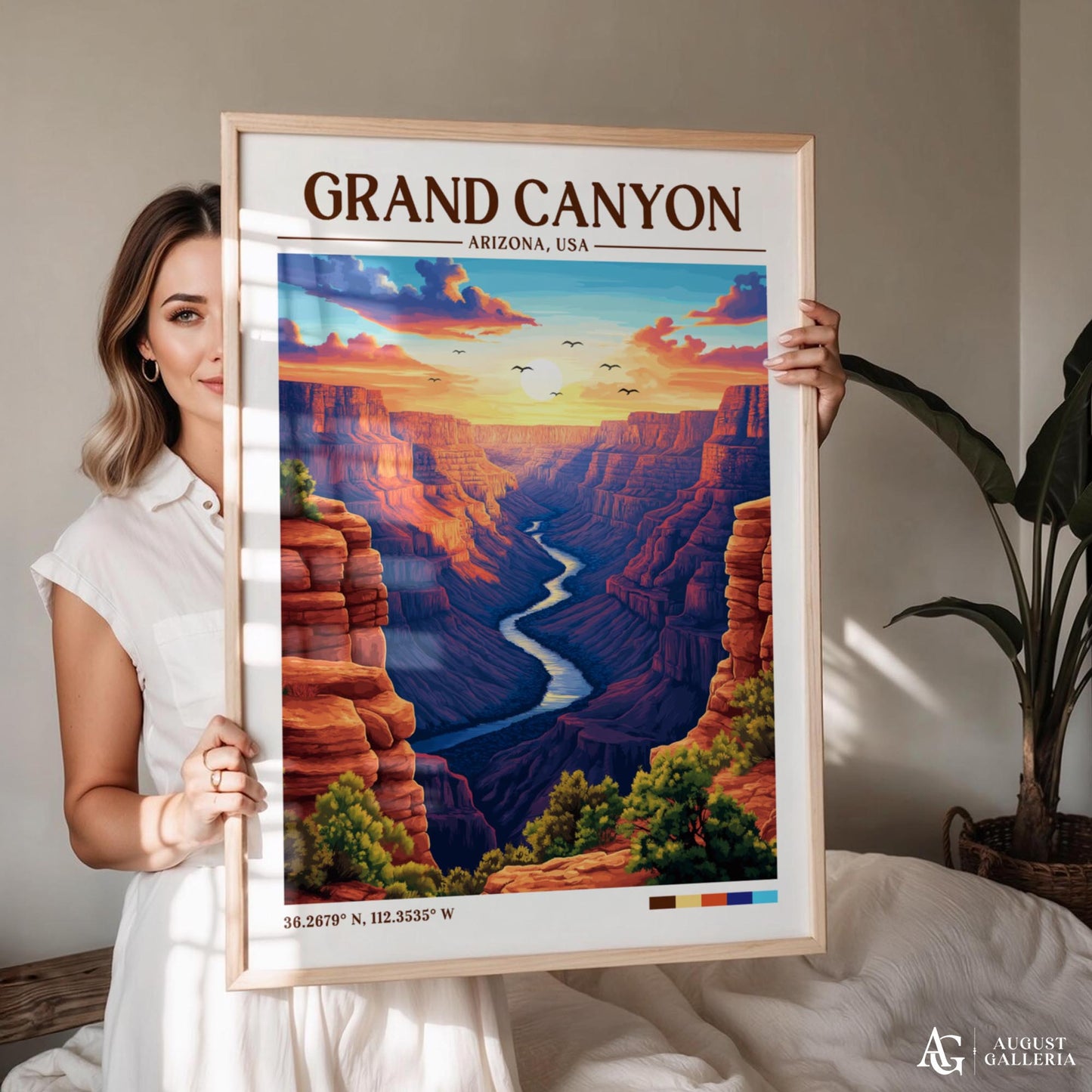 Grand Canyon Retro Travel Print