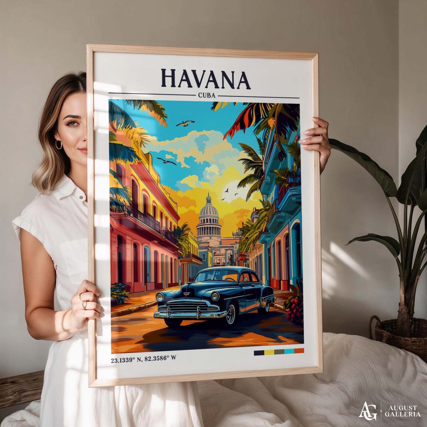 Havana Cuba Retro Travel Print