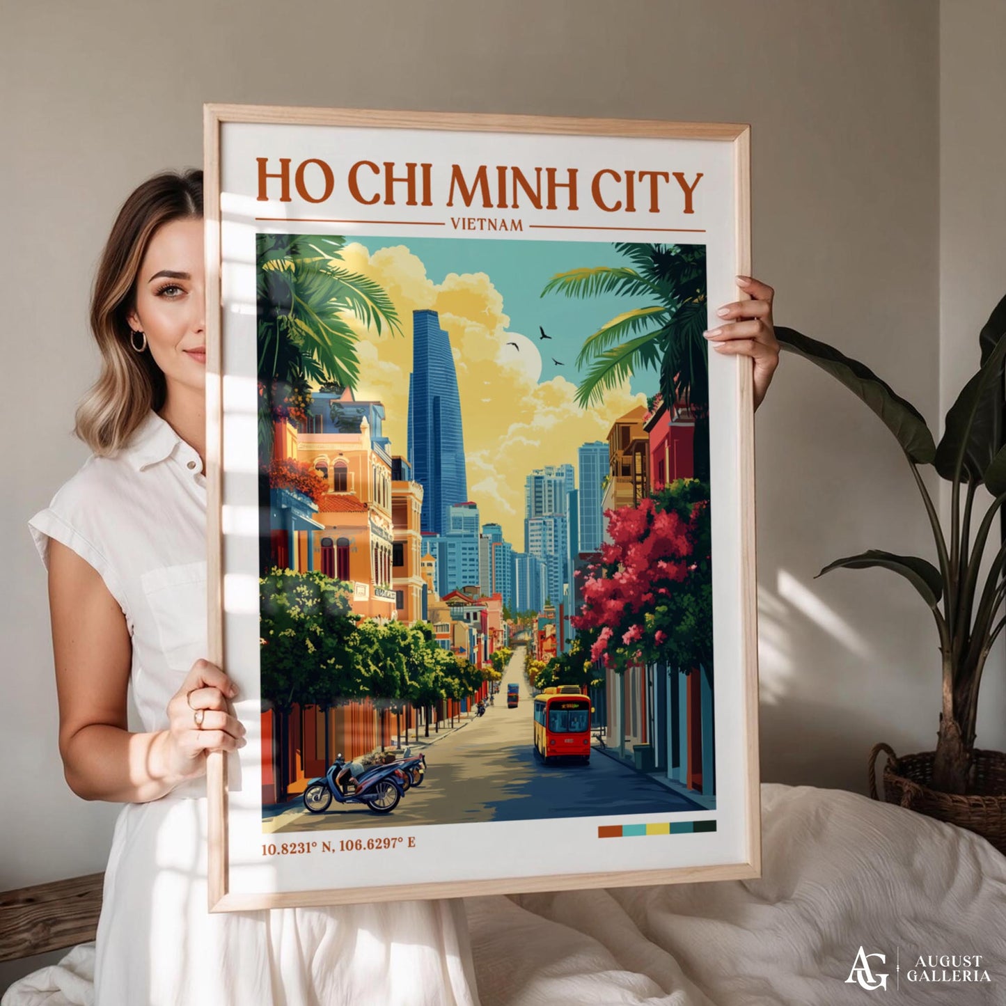 Ho Chi Minh City Retro Travel Print