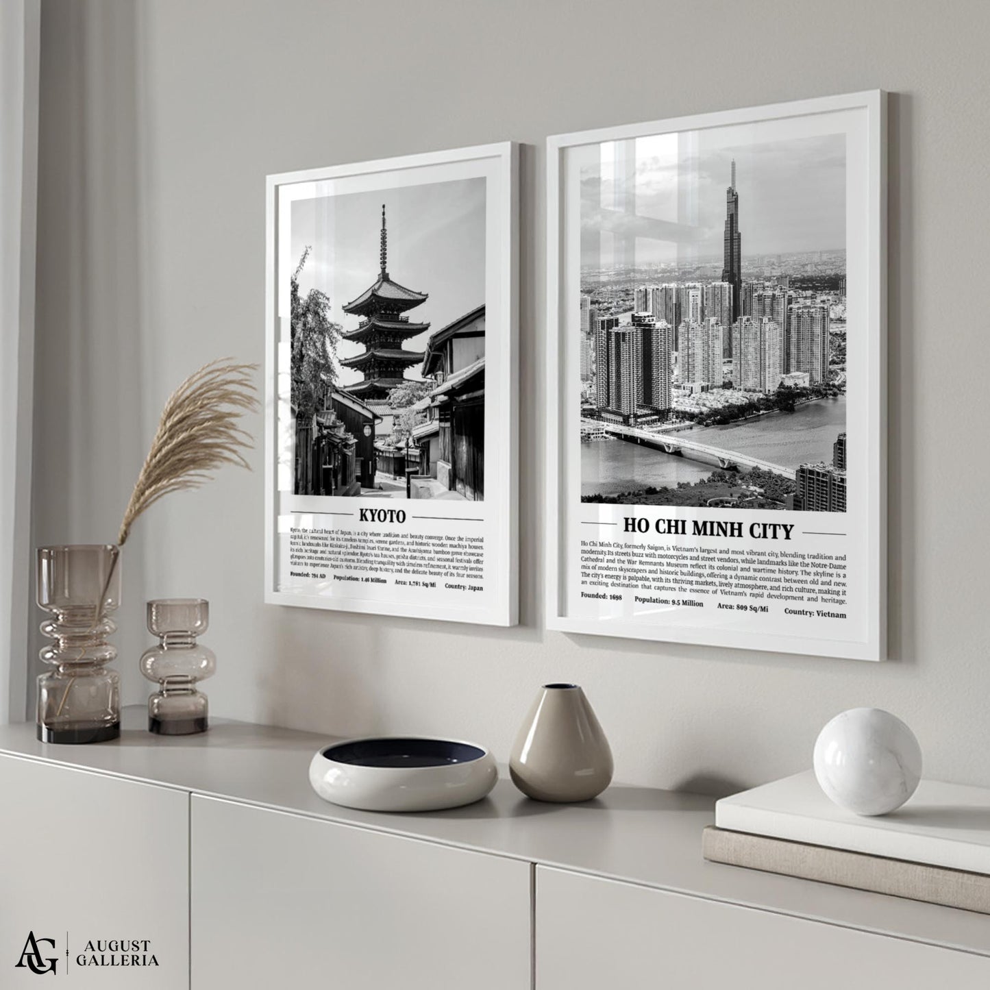 Ho Chi Minh City Black & White City Print