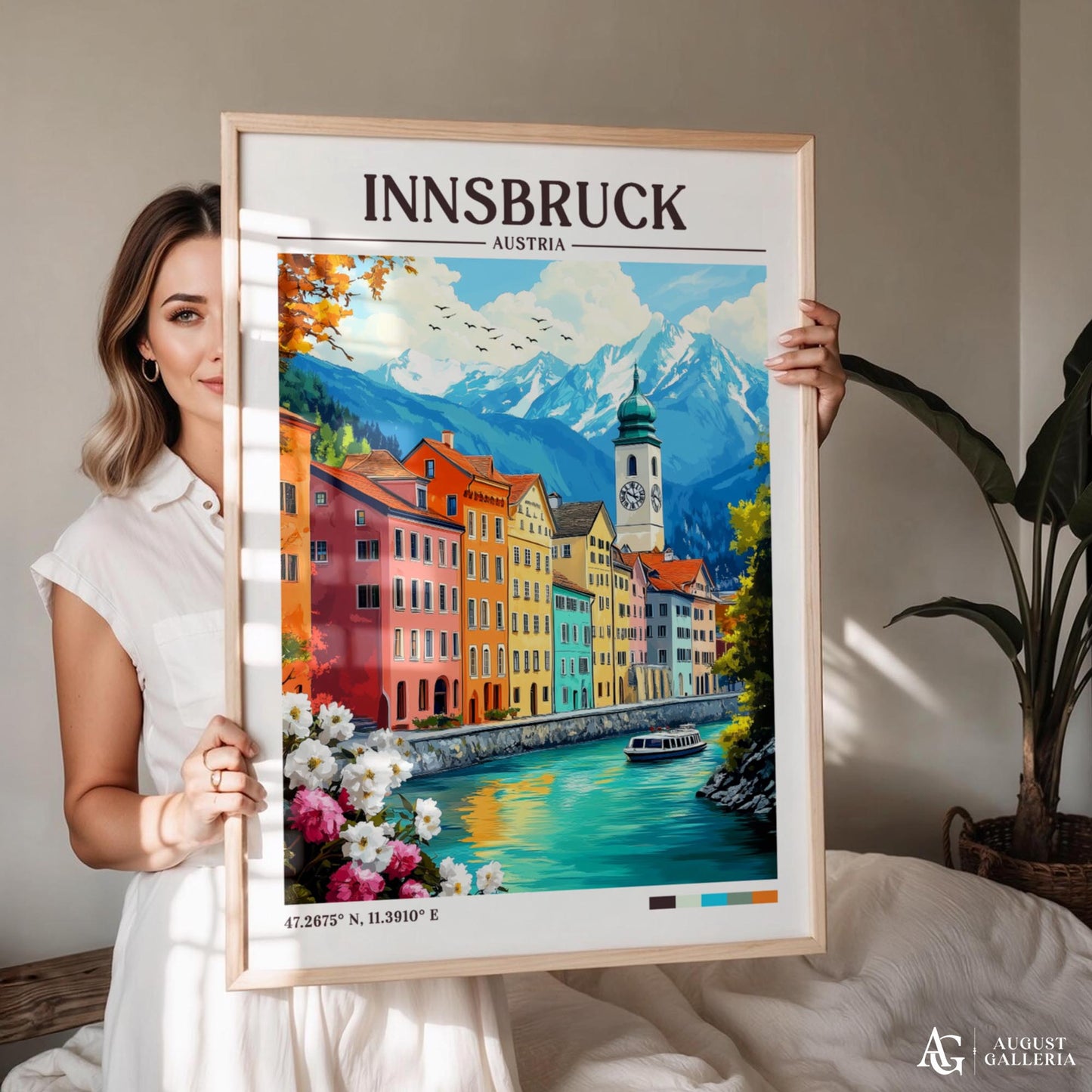 Innsbruck Austria Retro Travel Print