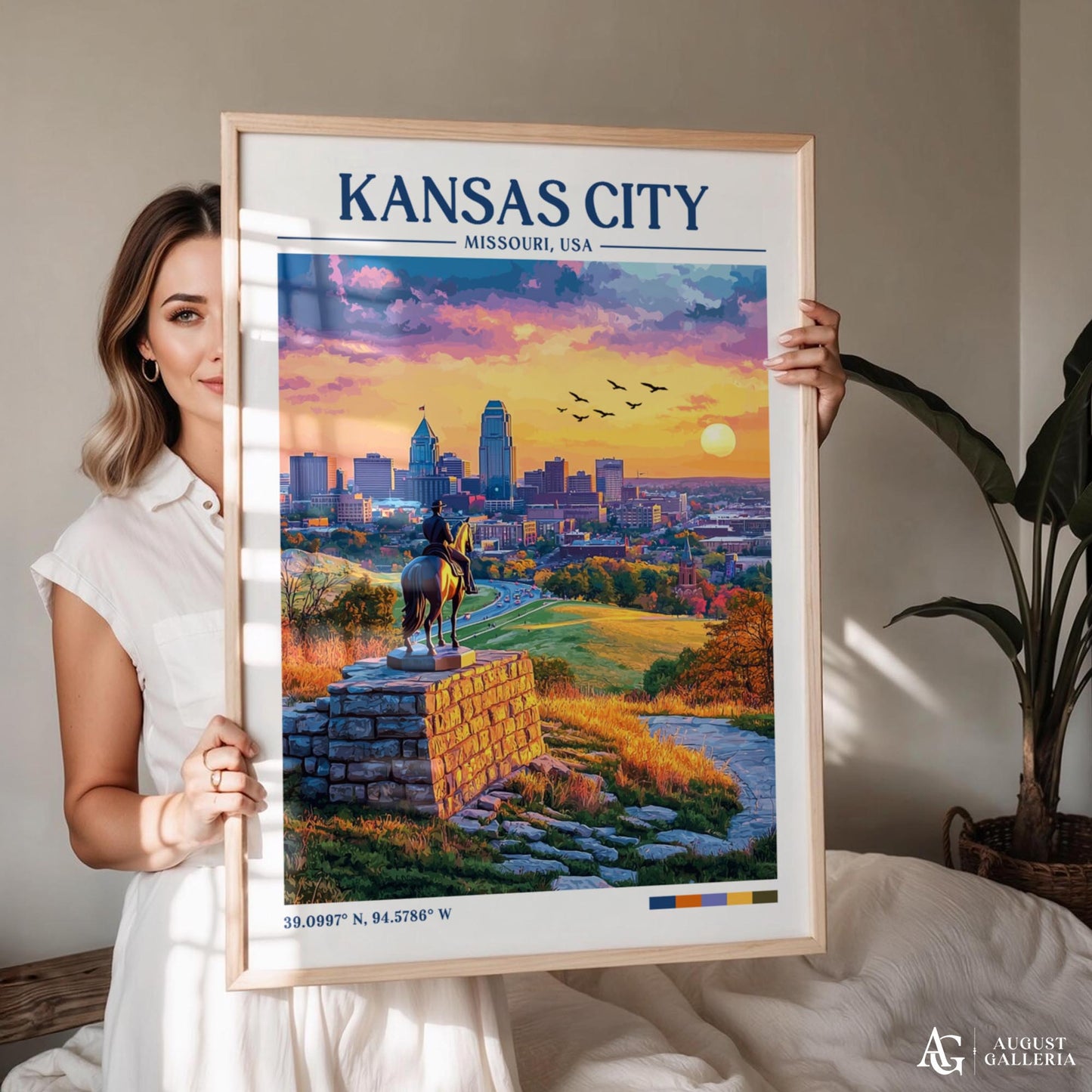 Kansas City Retro Travel Print