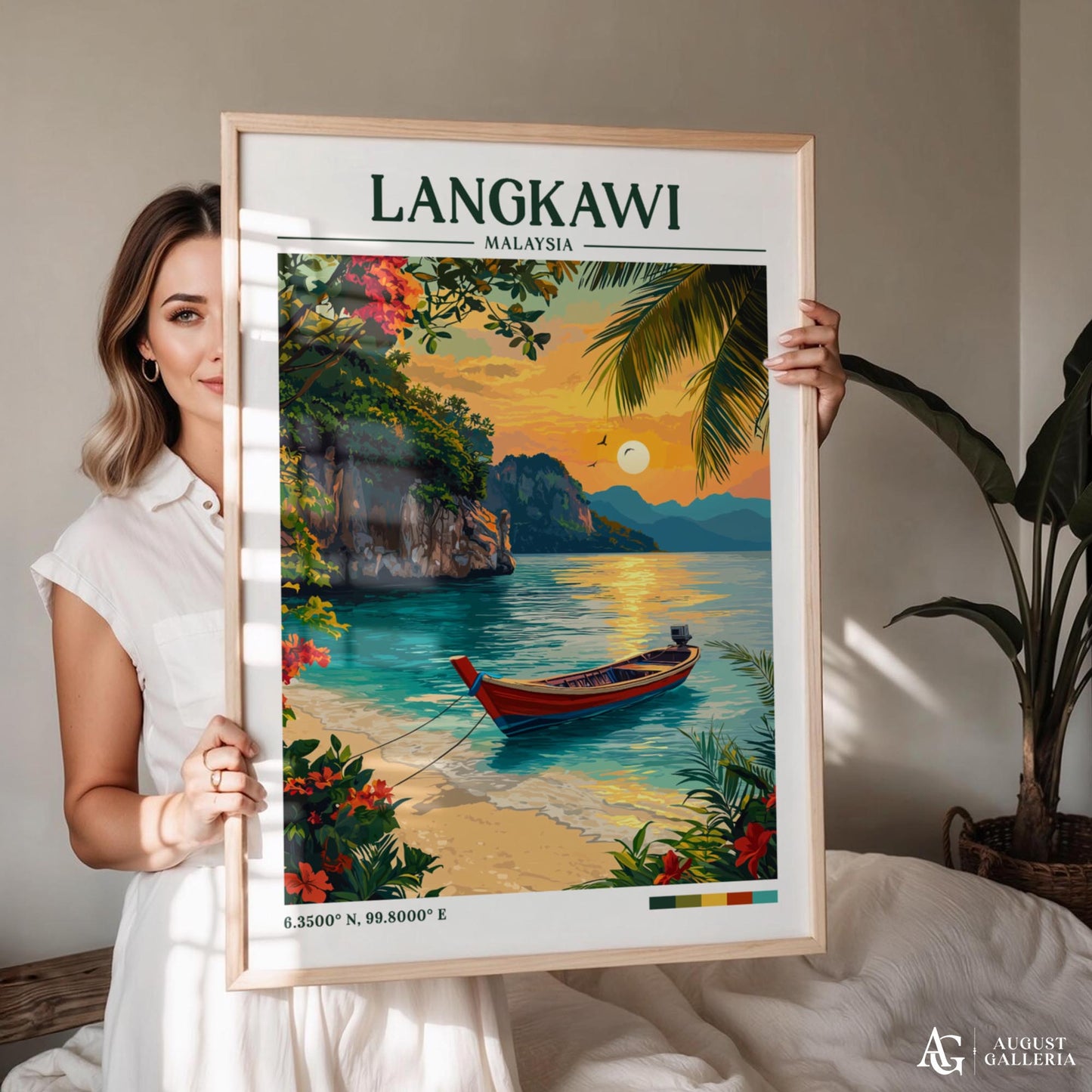 Langkawi Malaysia Retro Travel Print