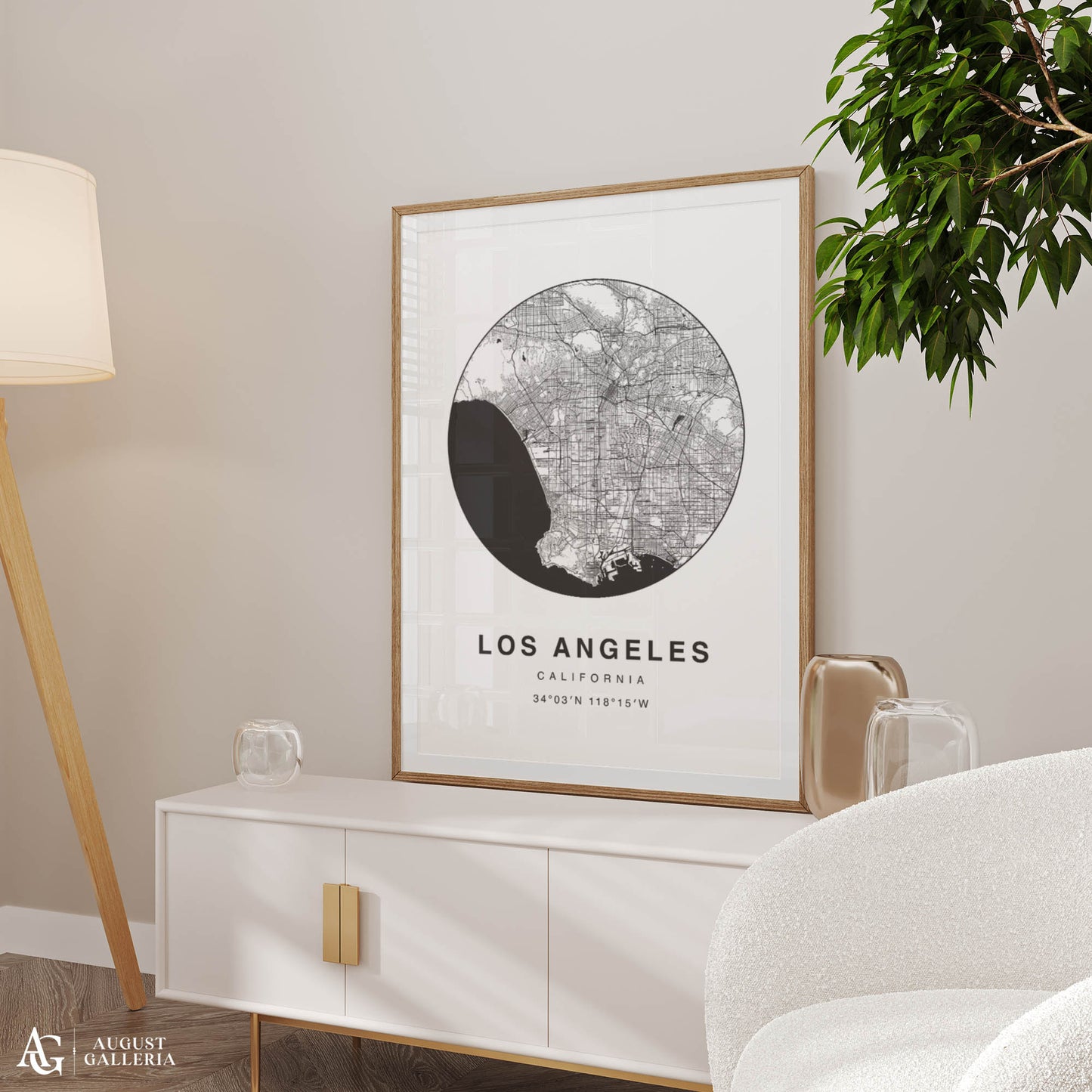 Los Angeles Minimalist Map