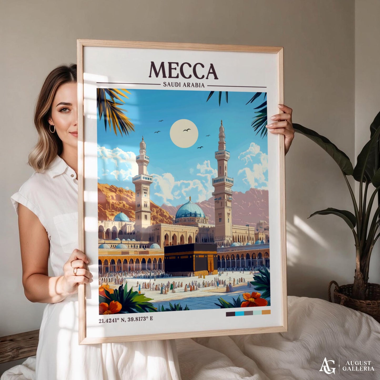 Mecca Retro Travel Print