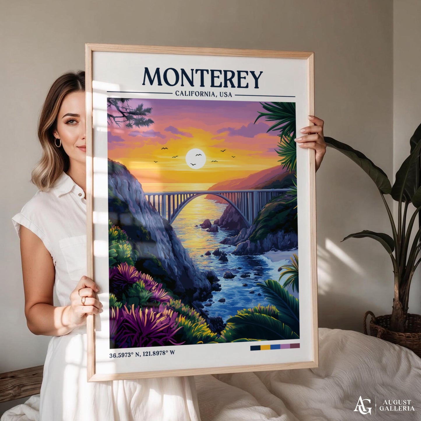 Monterey California Retro Travel Print