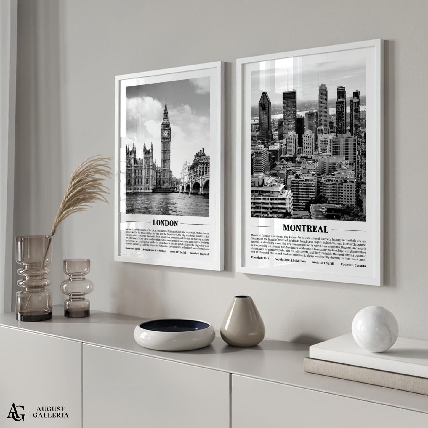 Montreal Black & White City Print