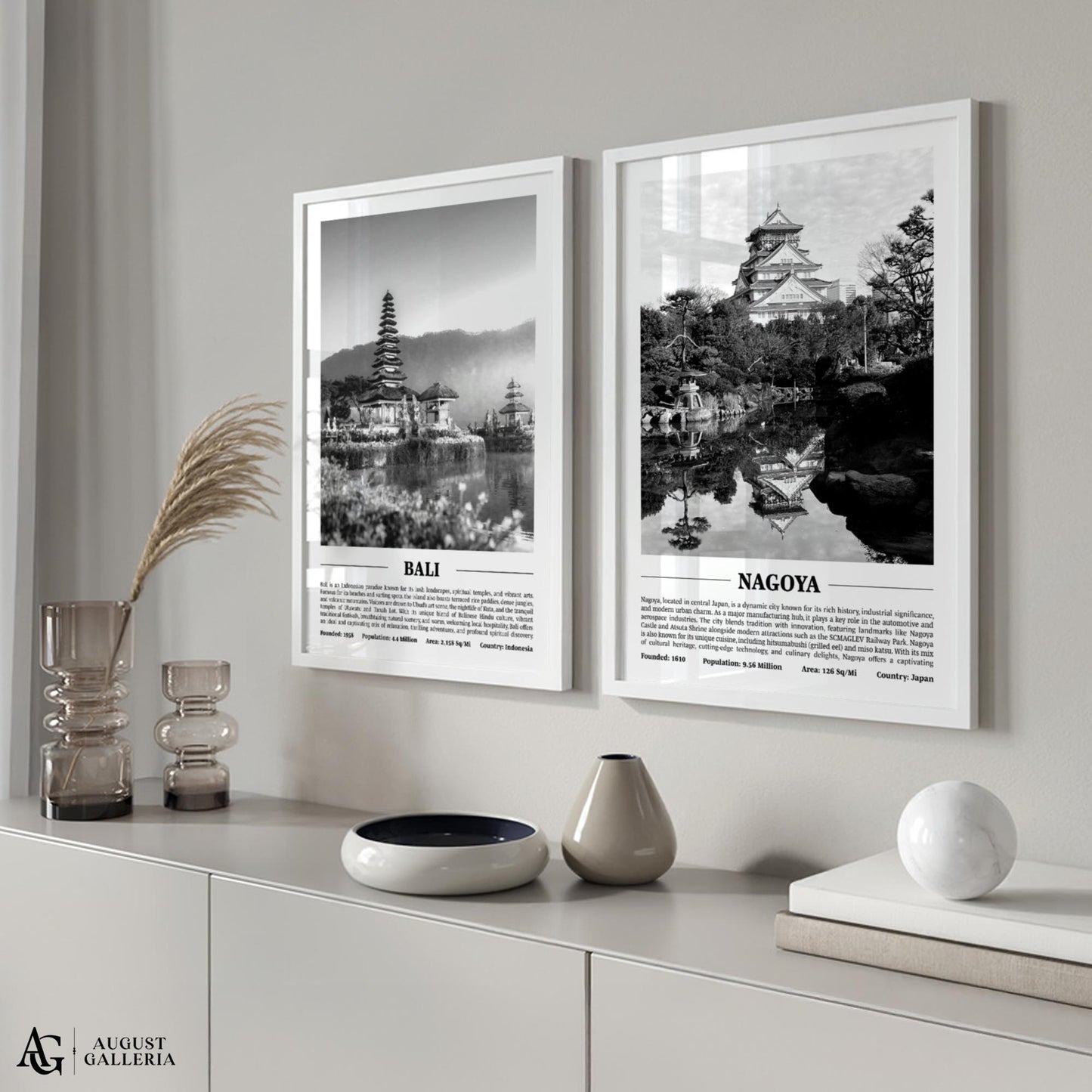 Nagoya Black & White City Print