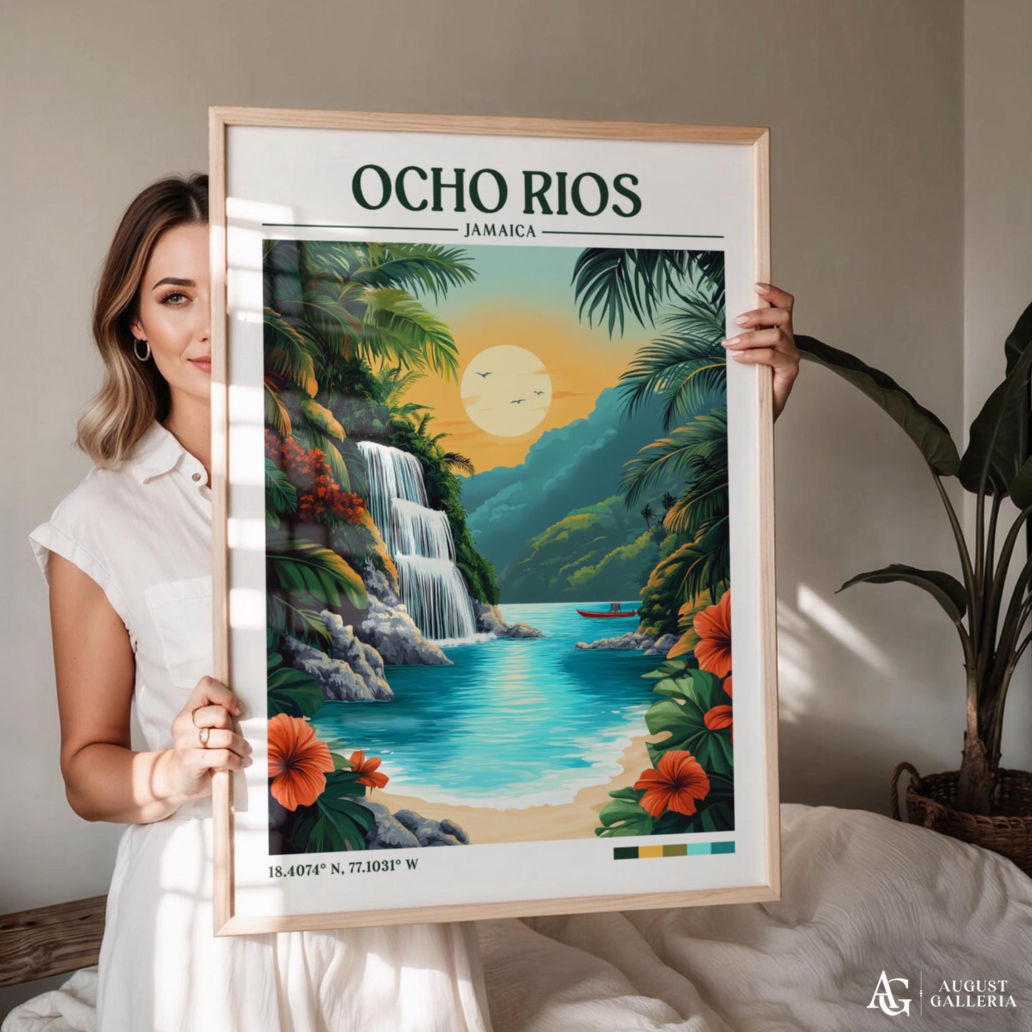 Ocho Rios Retro Travel Print