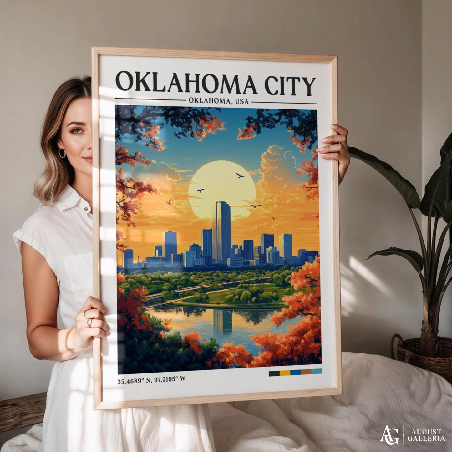 Oklahoma City Retro Travel Print
