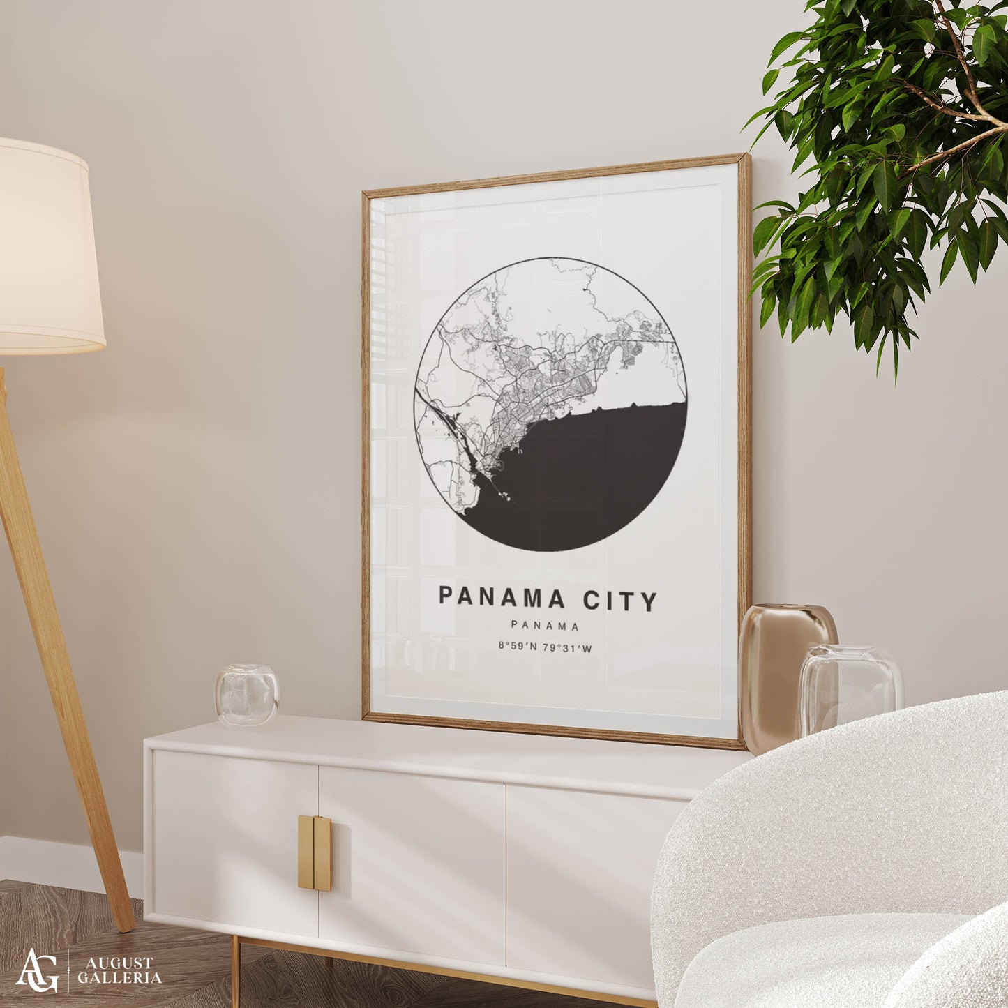 Panama City Minimalist Map