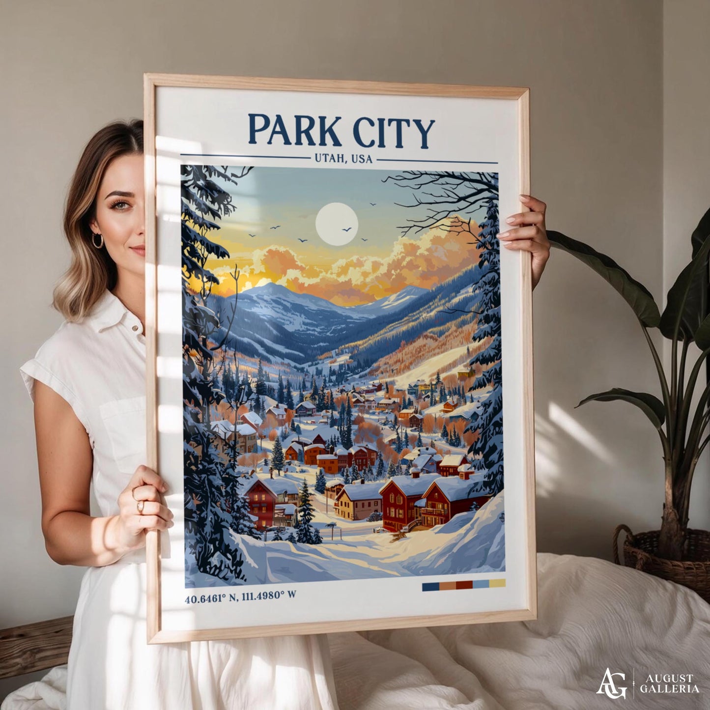 Park City Utah Retro Travel Print