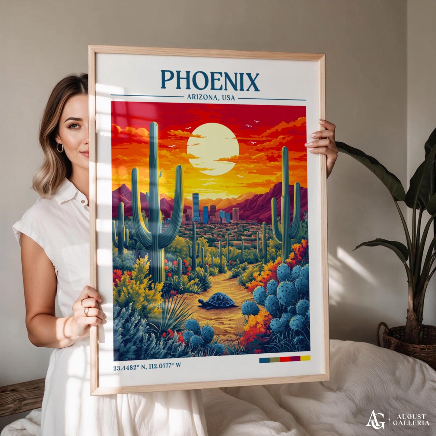 Phoenix Arizona Retro Travel Print