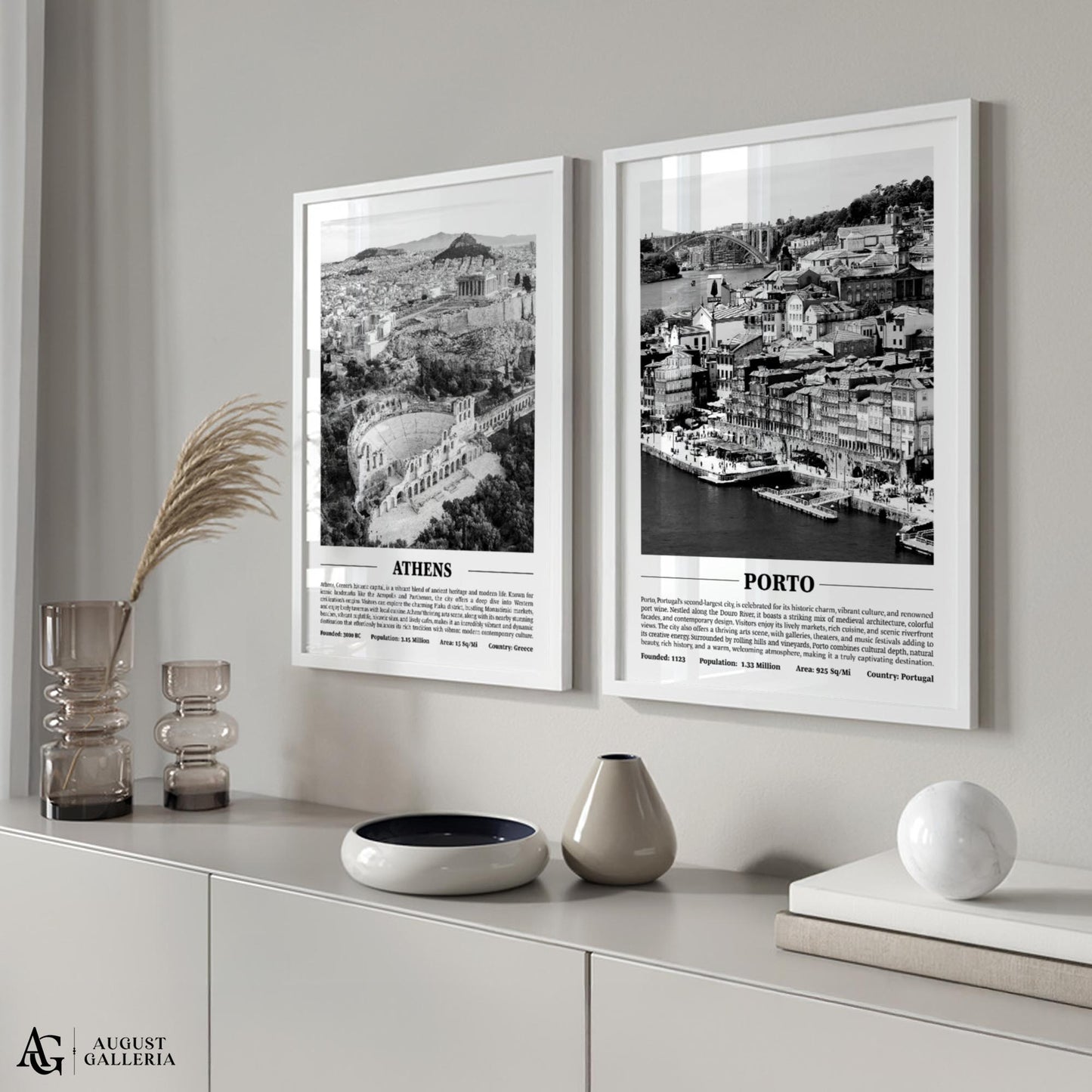 Porto Black & White City Print
