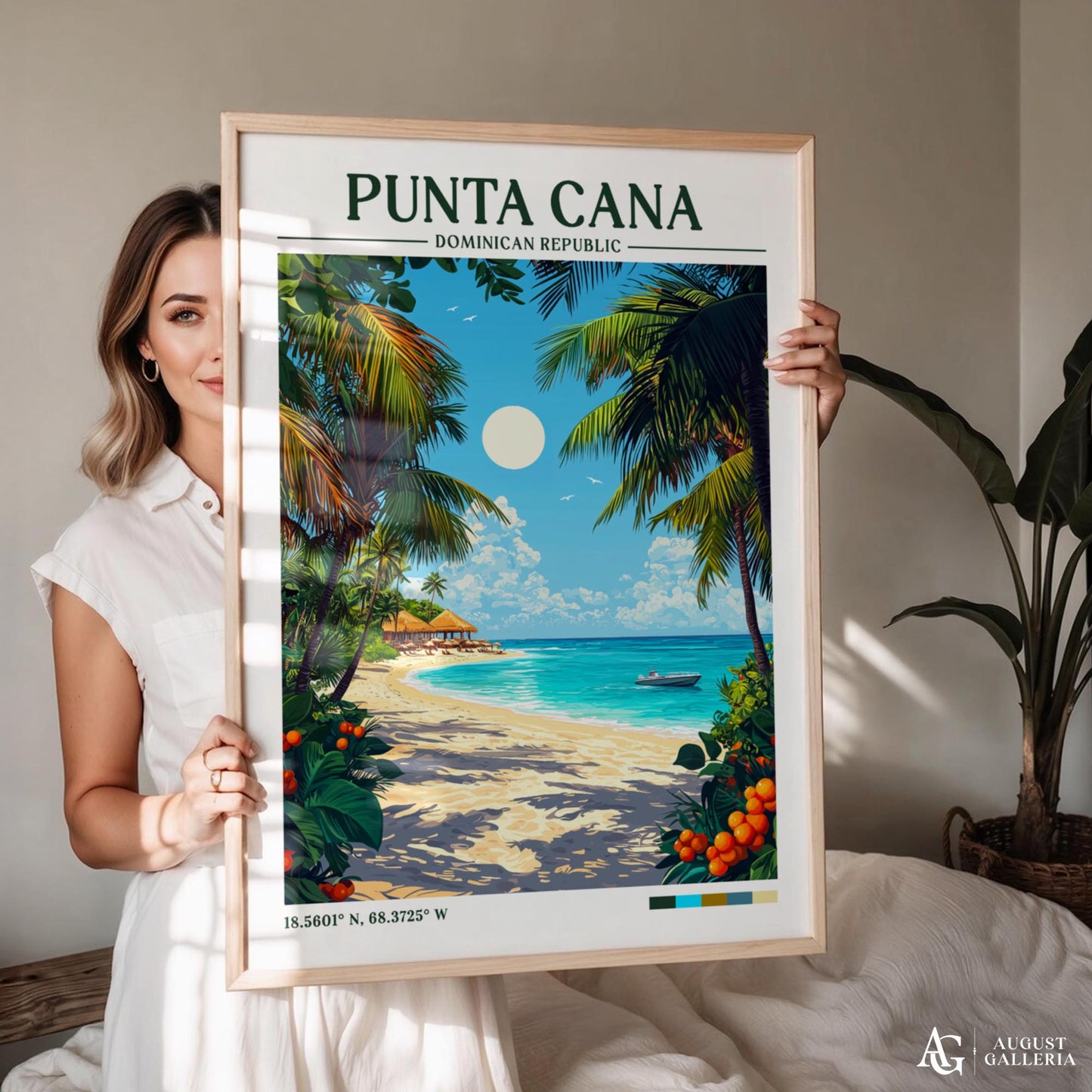 Punta Cana Retro Travel Print