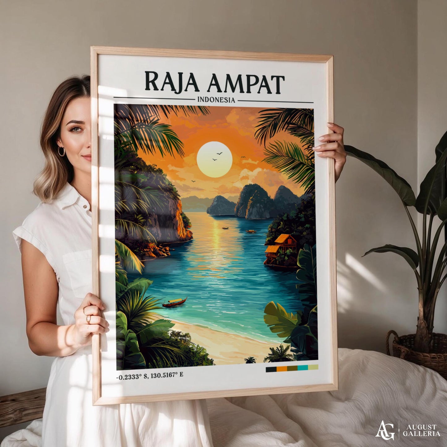 Raja Ampat Retro Travel Print