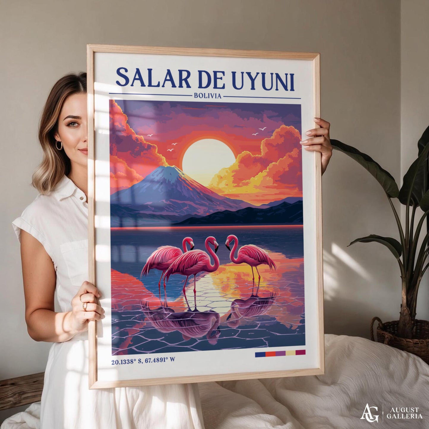 Salar de Uyuni Retro Travel Print
