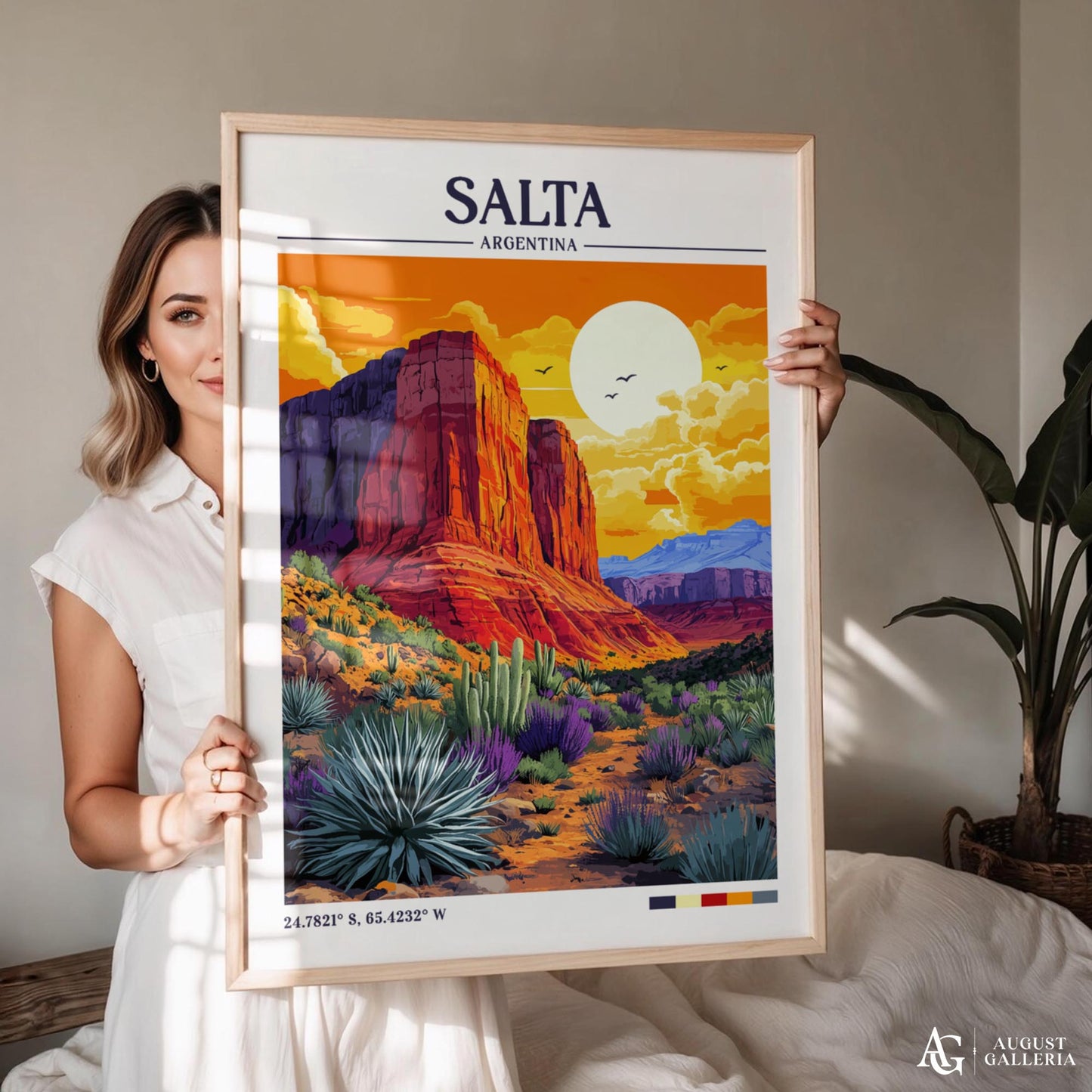 Salta Argentina Retro Travel Print