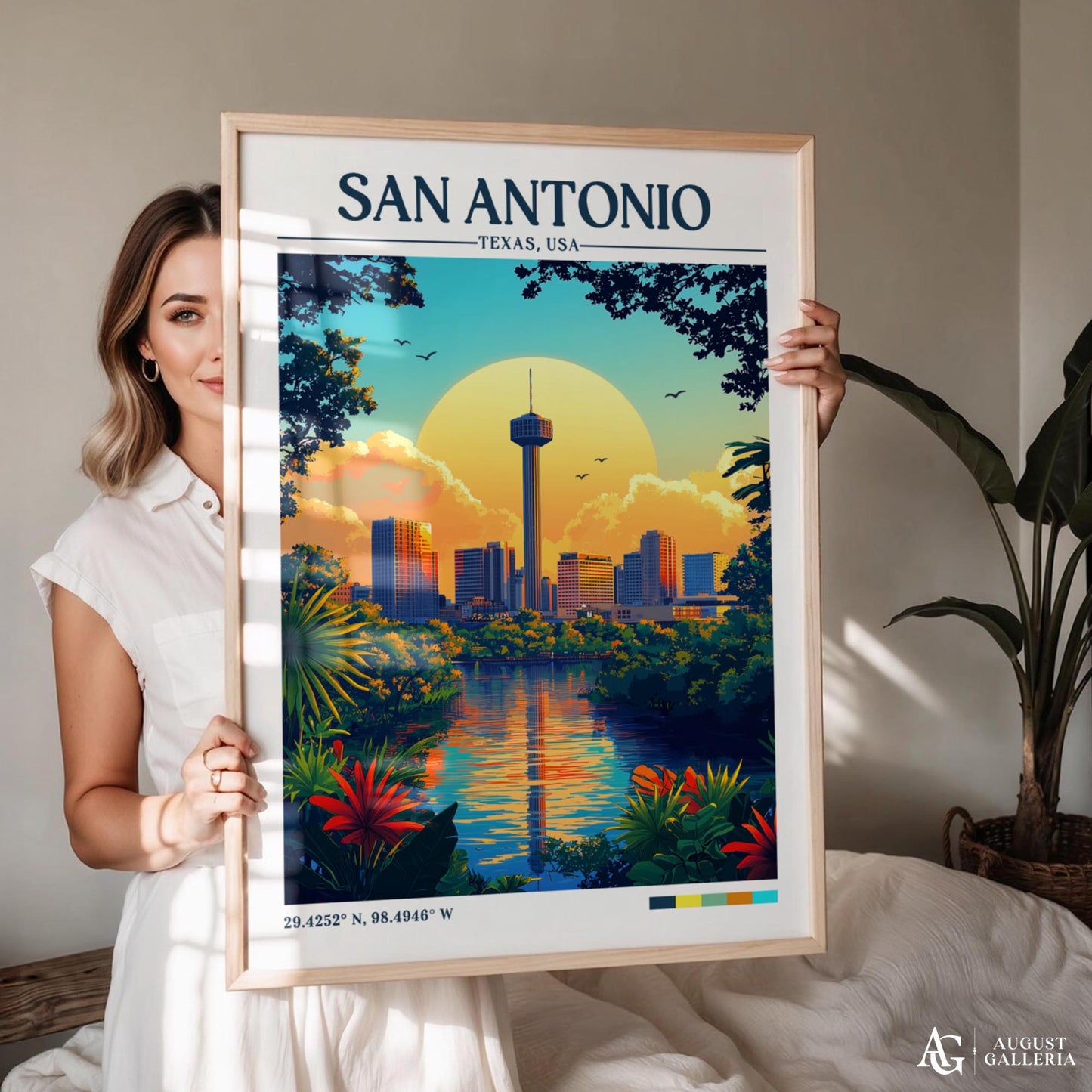 San Antonio Retro Travel Print