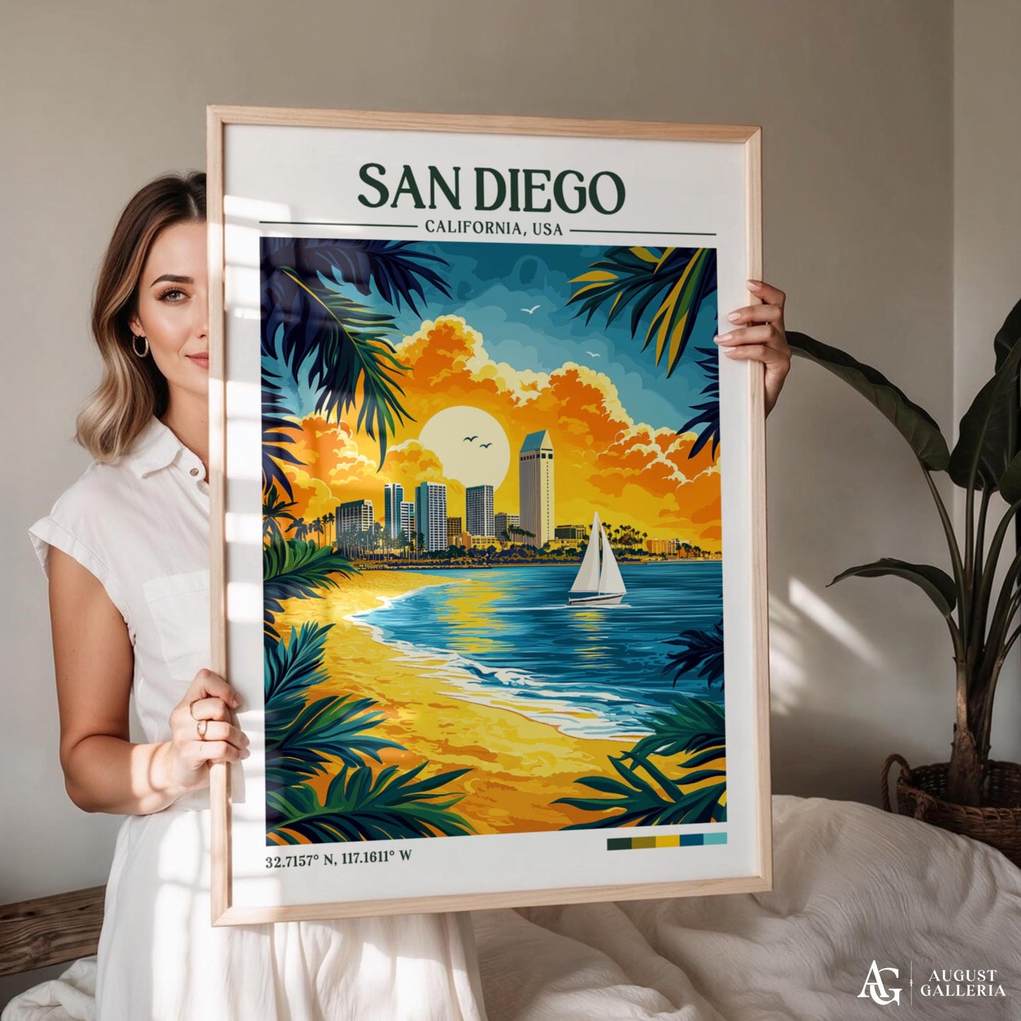 San Diego Retro Travel Print