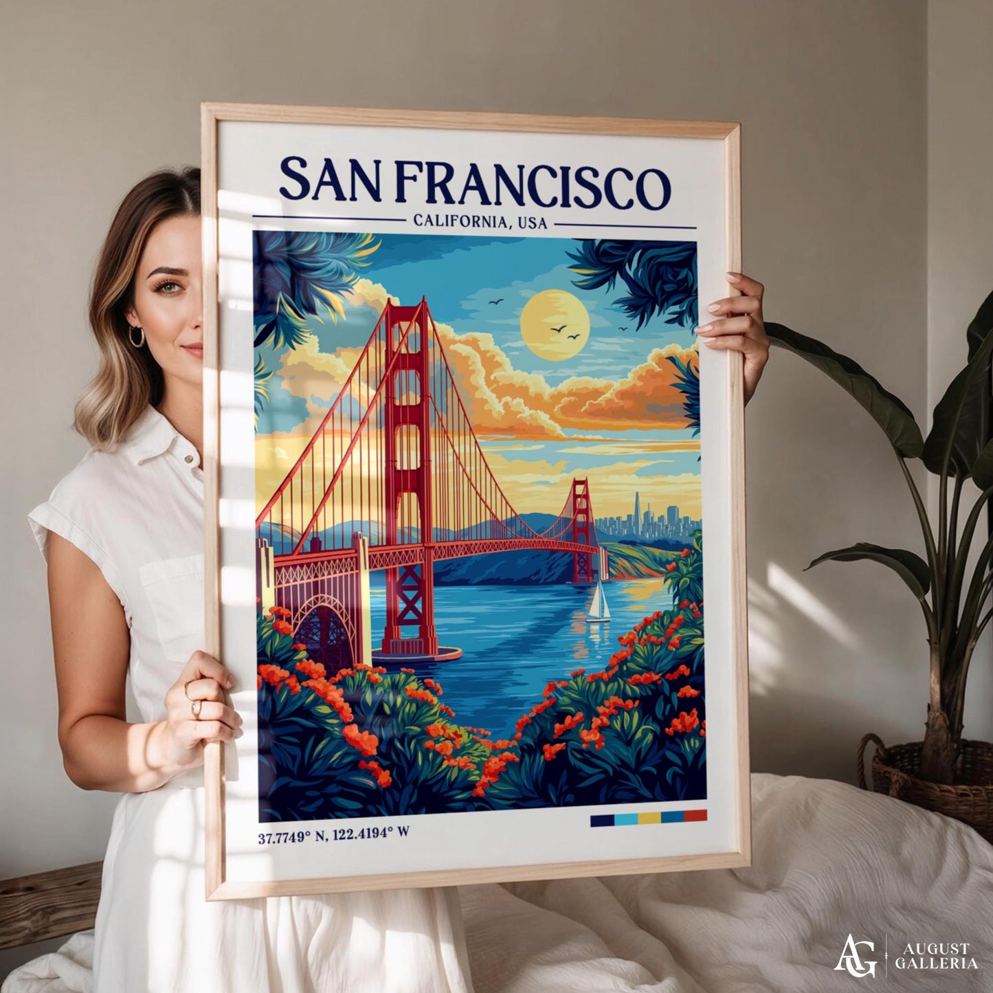 San Francisco Retro Travel Print