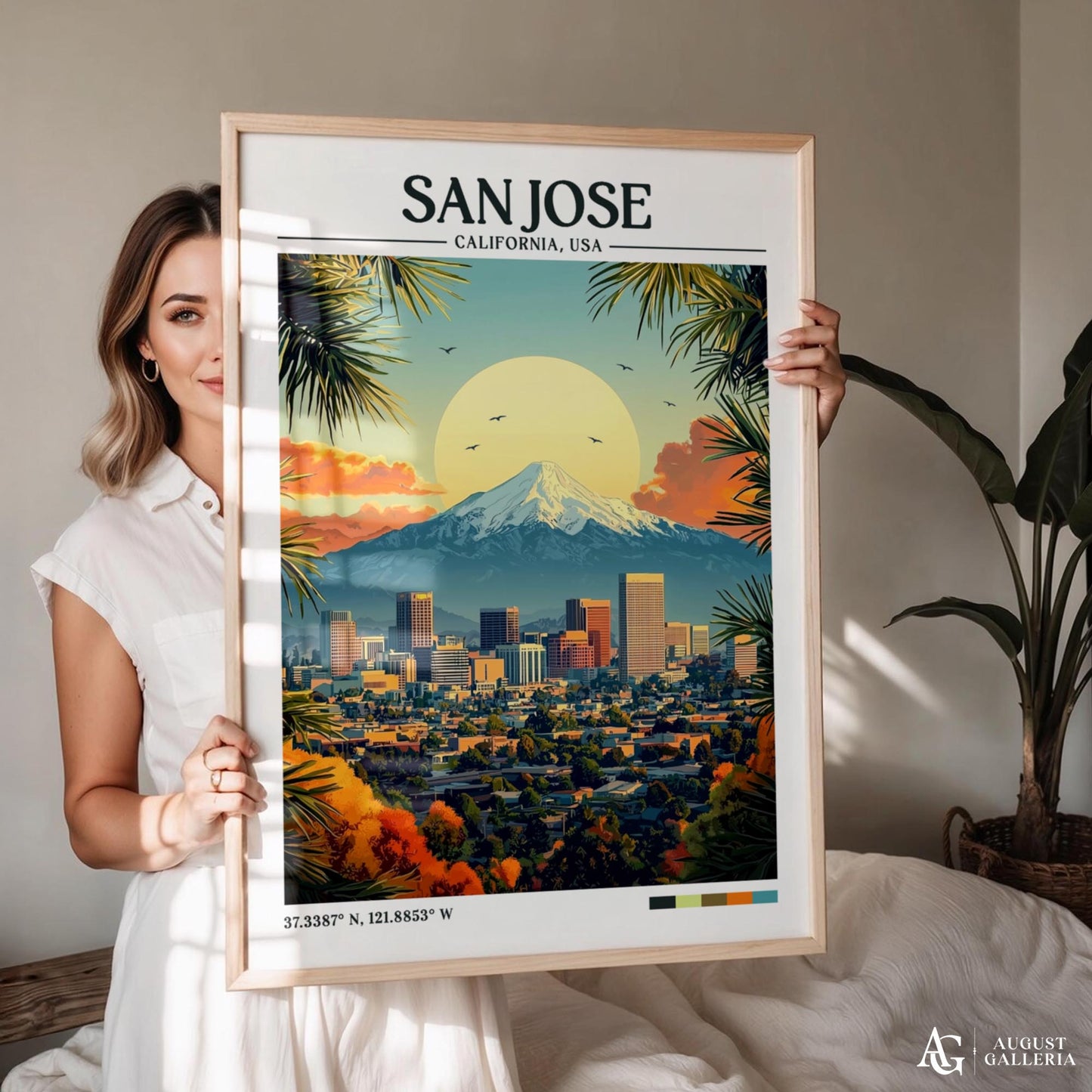 San Jose Retro Travel Print