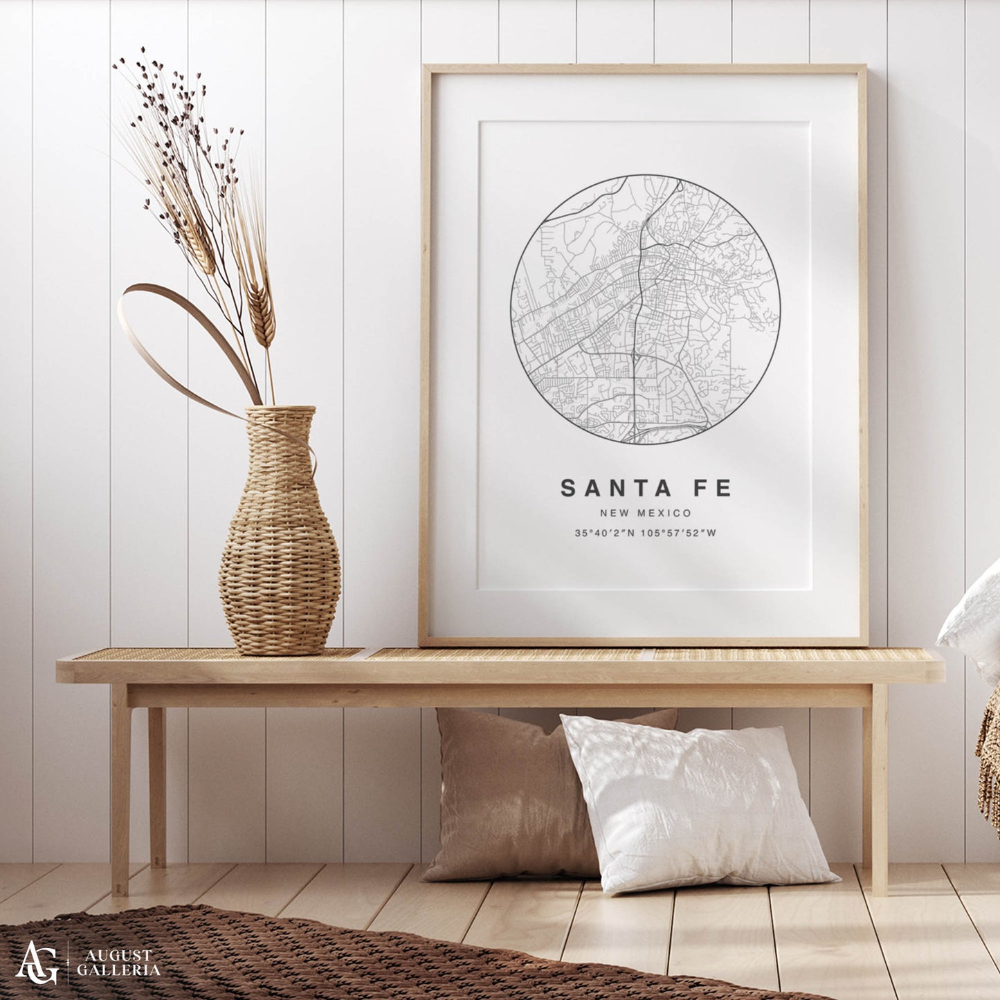 Santa Fe Minimalist Map