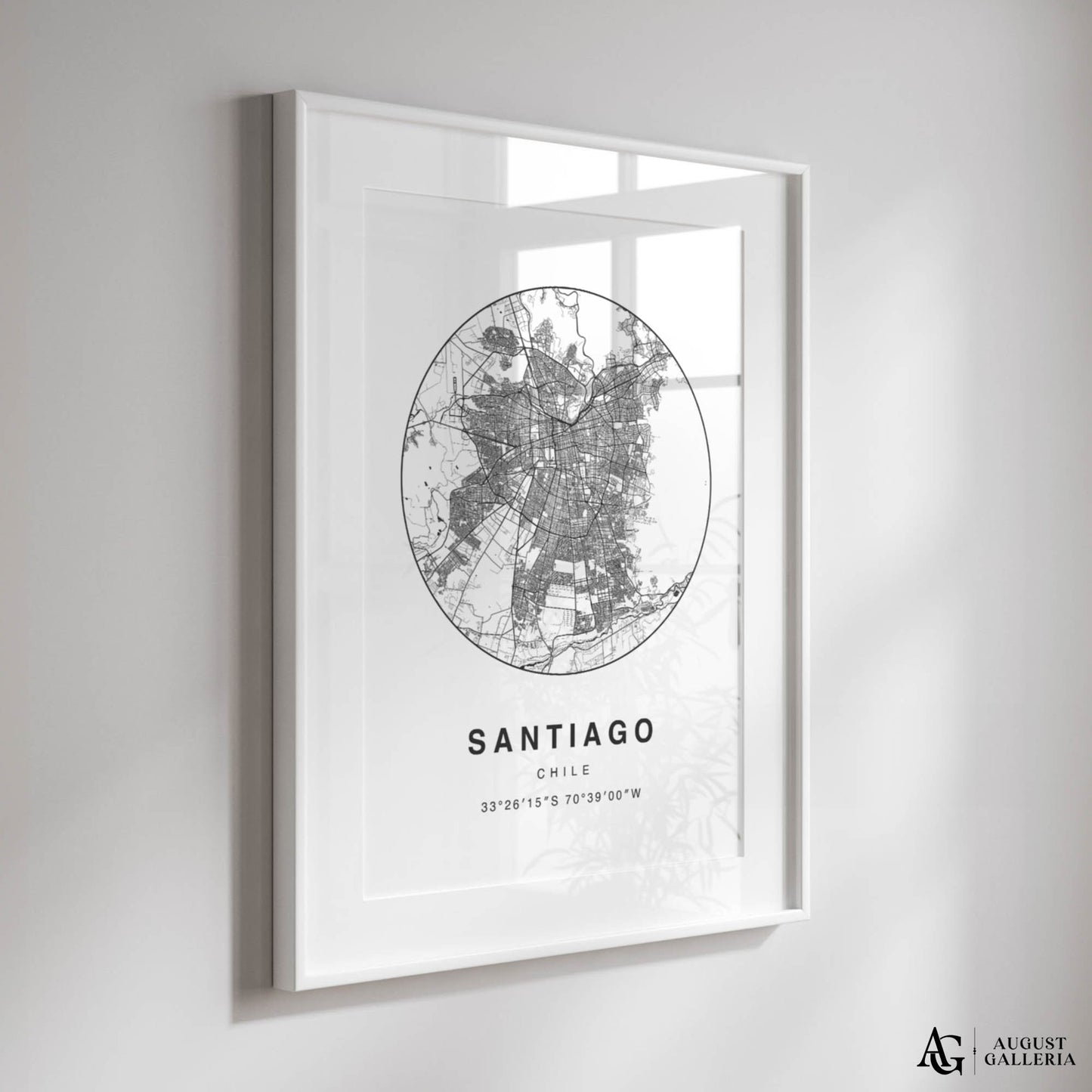 Santiago Minimalist Map