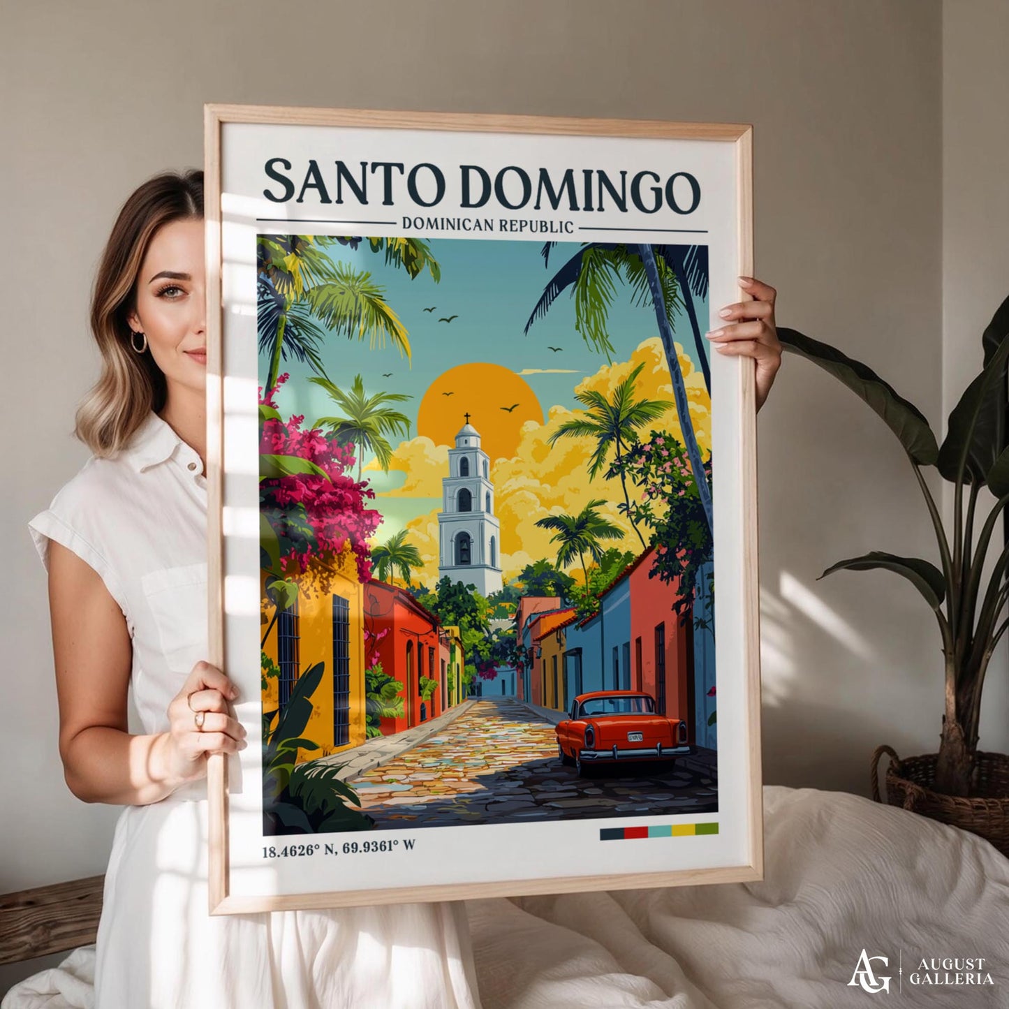 Santo Domingo Retro Travel Print