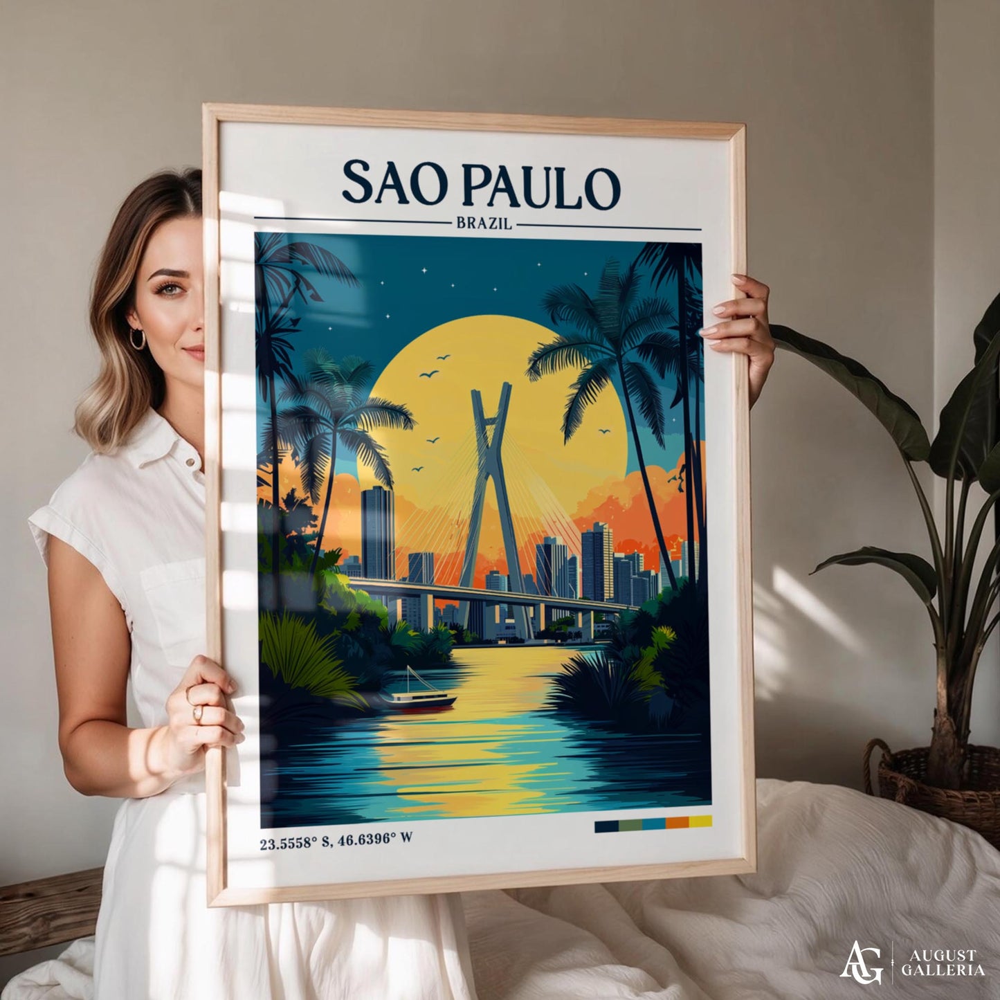 São Paulo Retro Travel Print