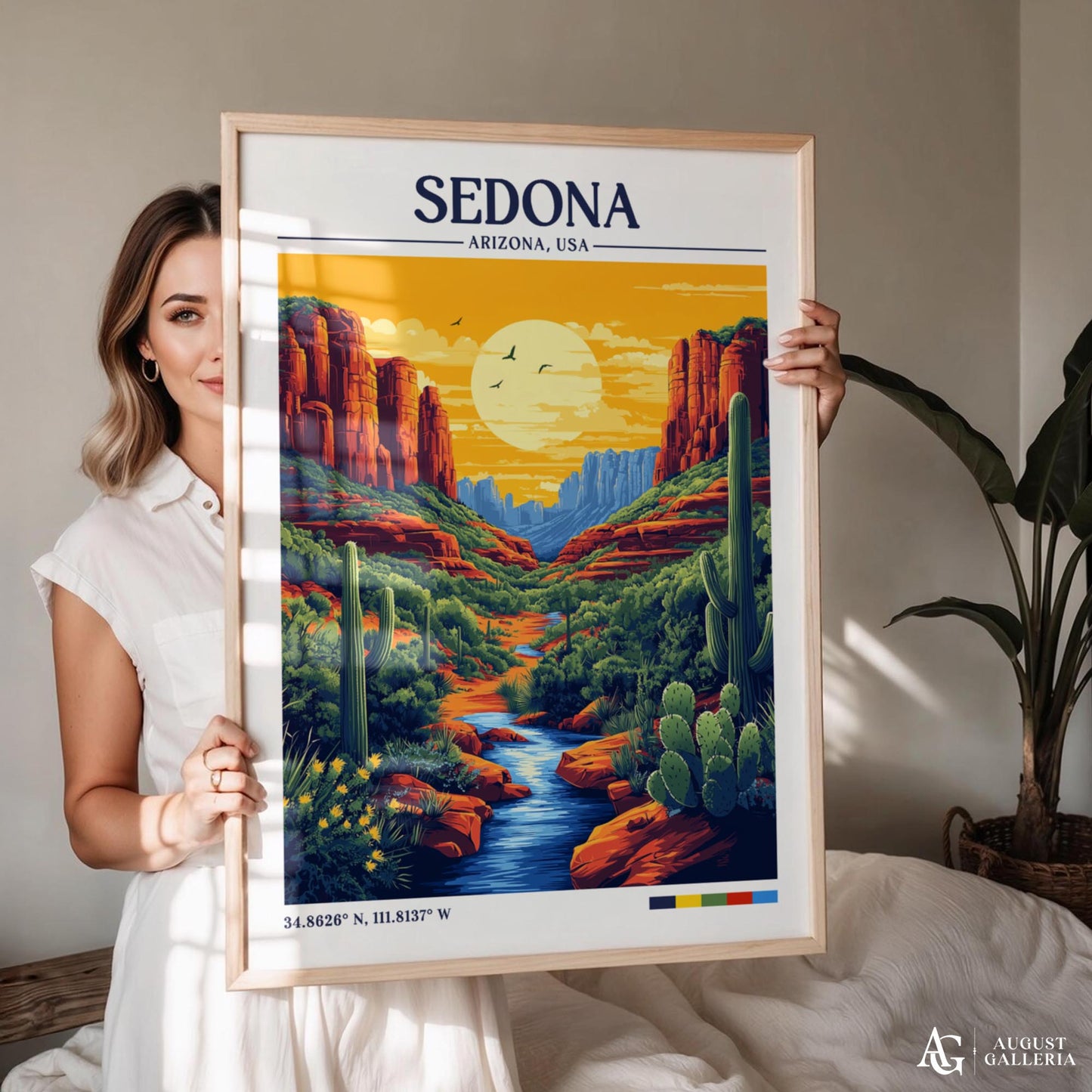 Sedona Arizona Retro Travel Print