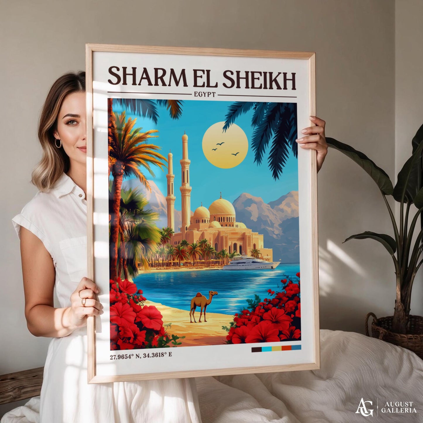 Sharm El Sheikh Retro Travel Print