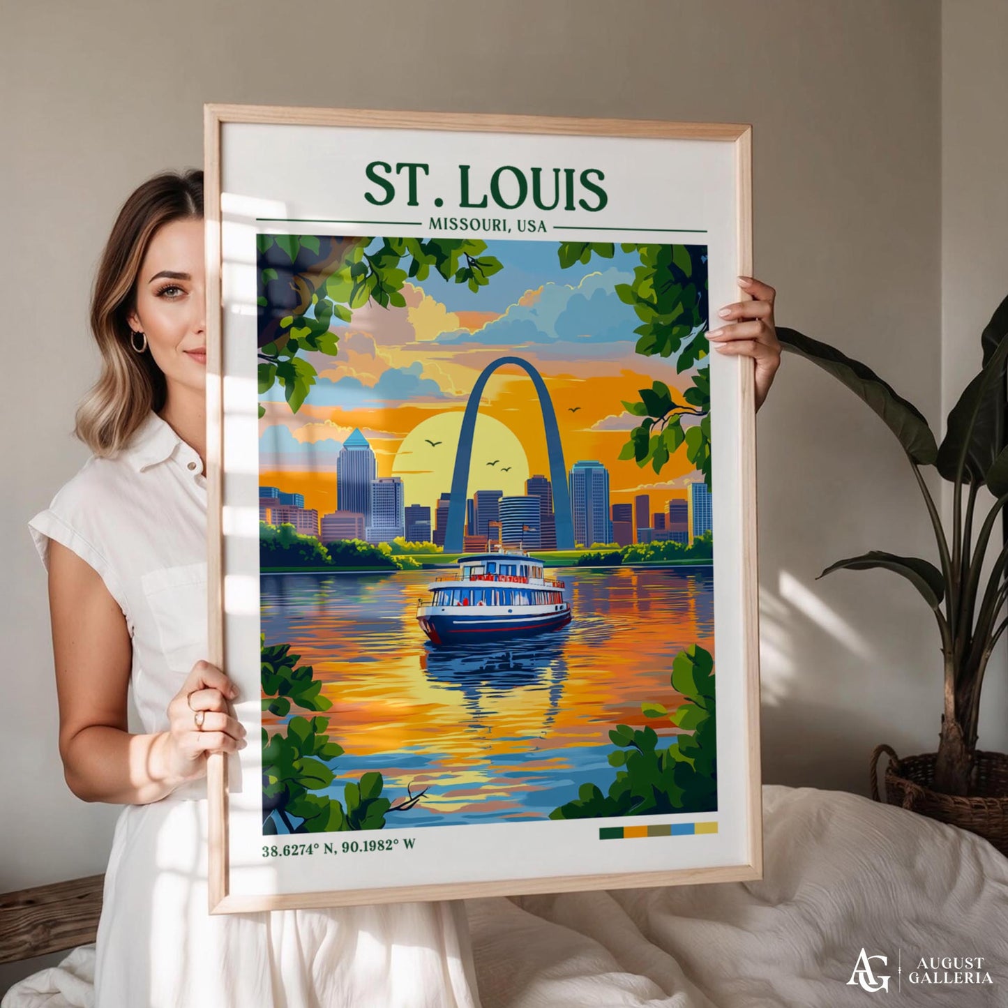 St. Louis Missouri Retro Travel Print