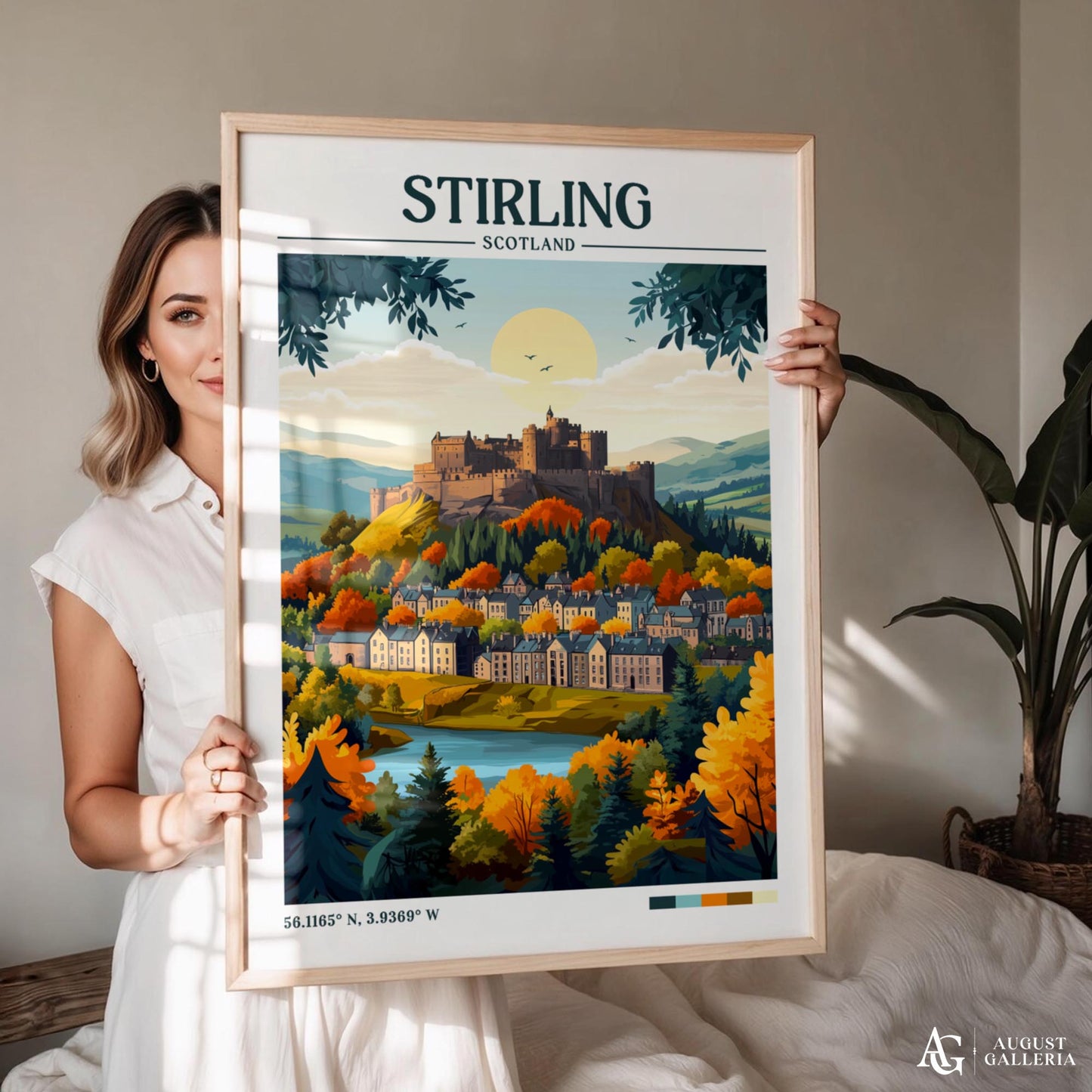 Stirling Scotland Retro Travel Print