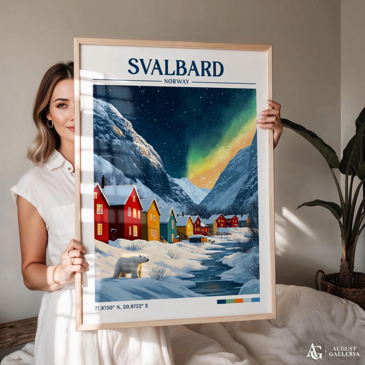 Svalbard Retro Travel Print