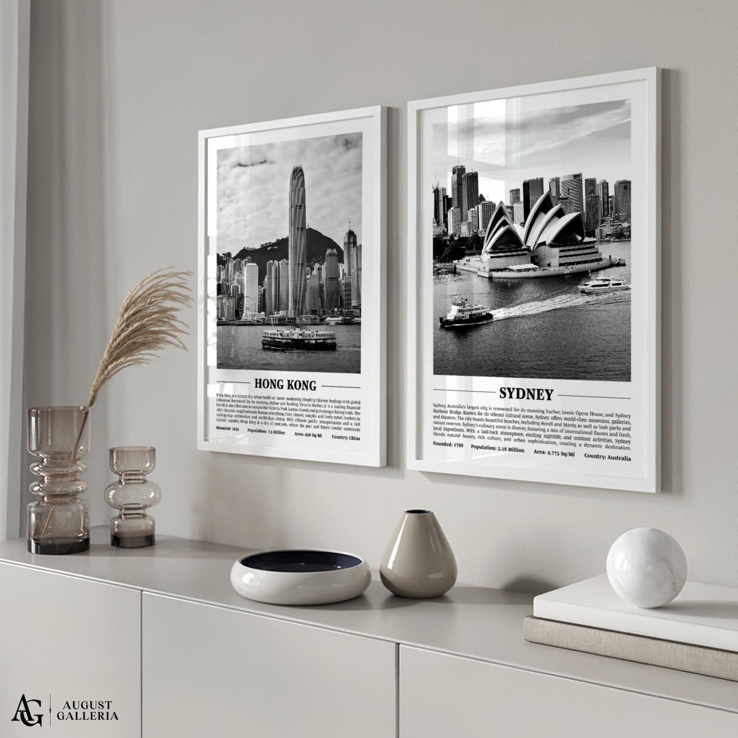 Sydney Black & White City Print