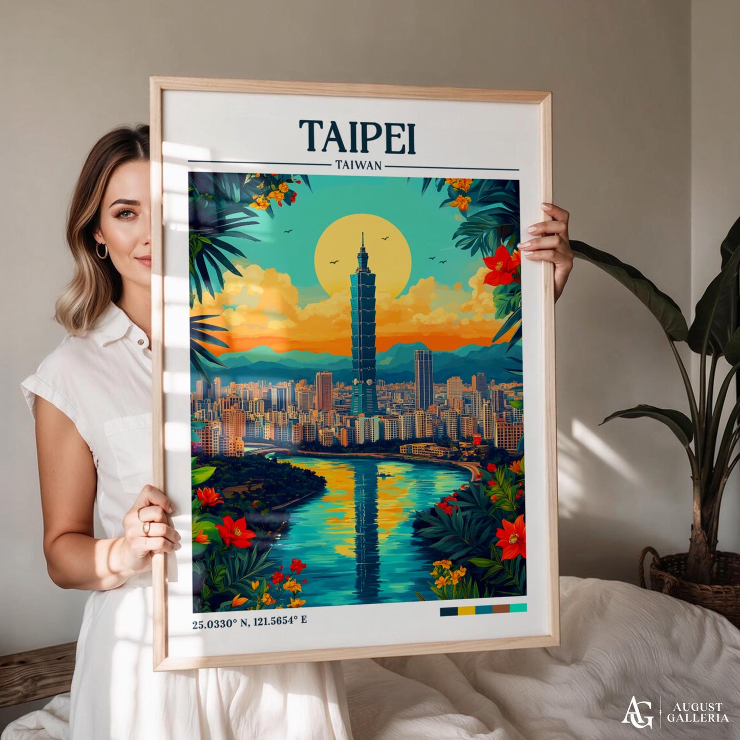 Taipei Retro Travel Print