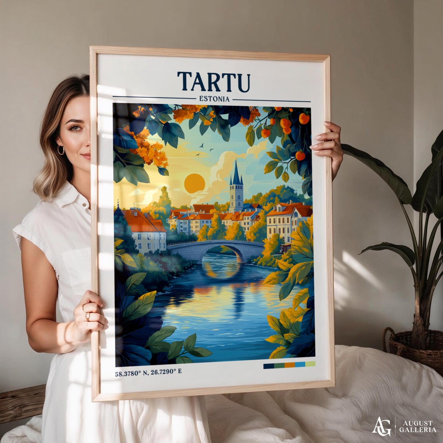 Tartu Estonia Retro Travel Print