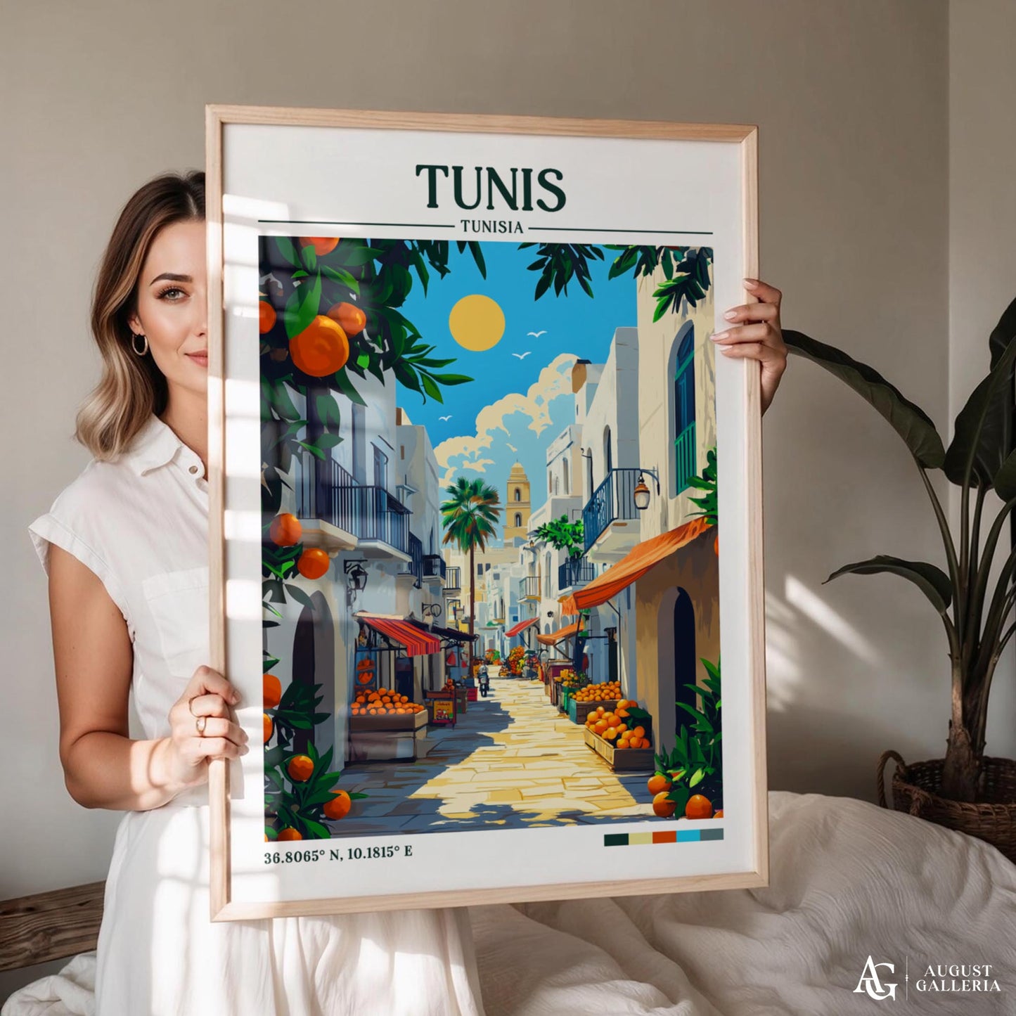 Tunis Retro Travel Print