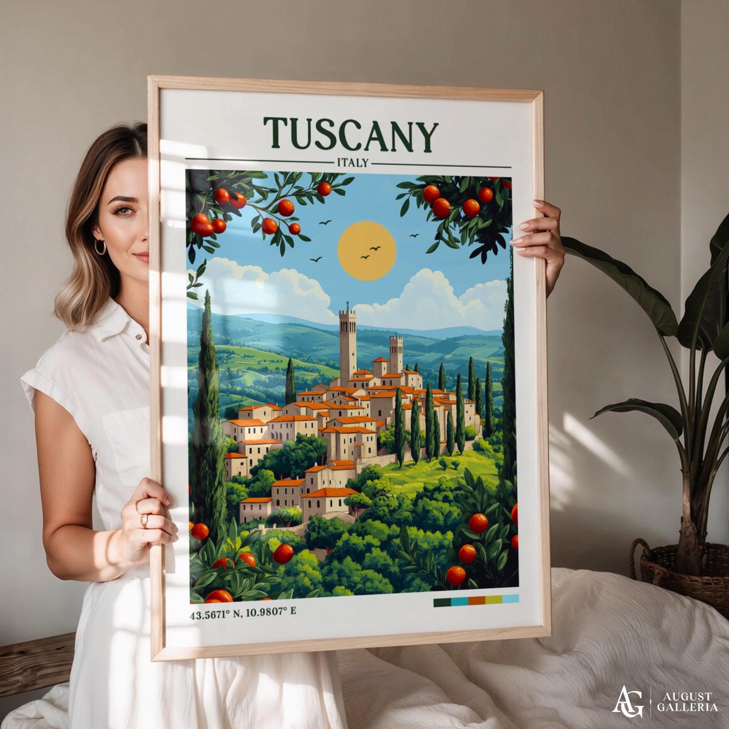 Tuscany Retro Travel Print