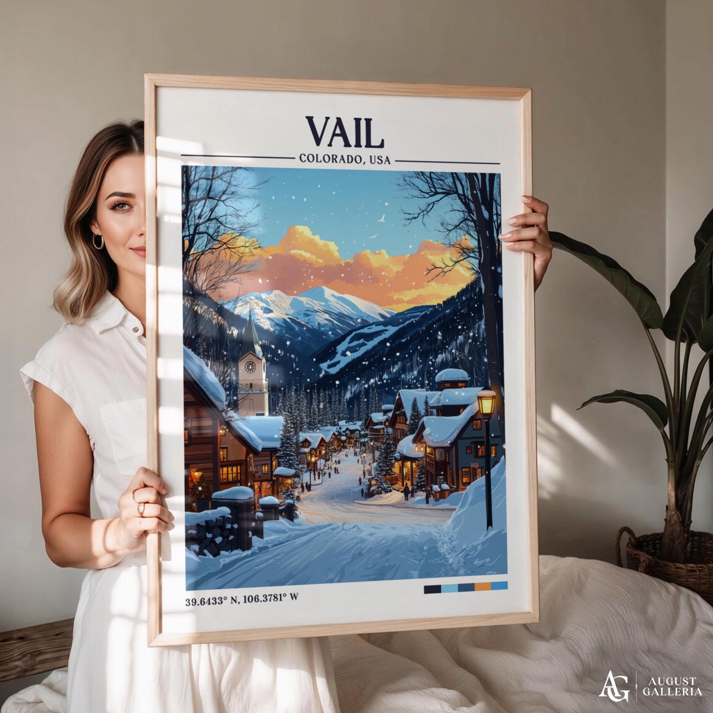 Vail Colorado Retro Travel Print