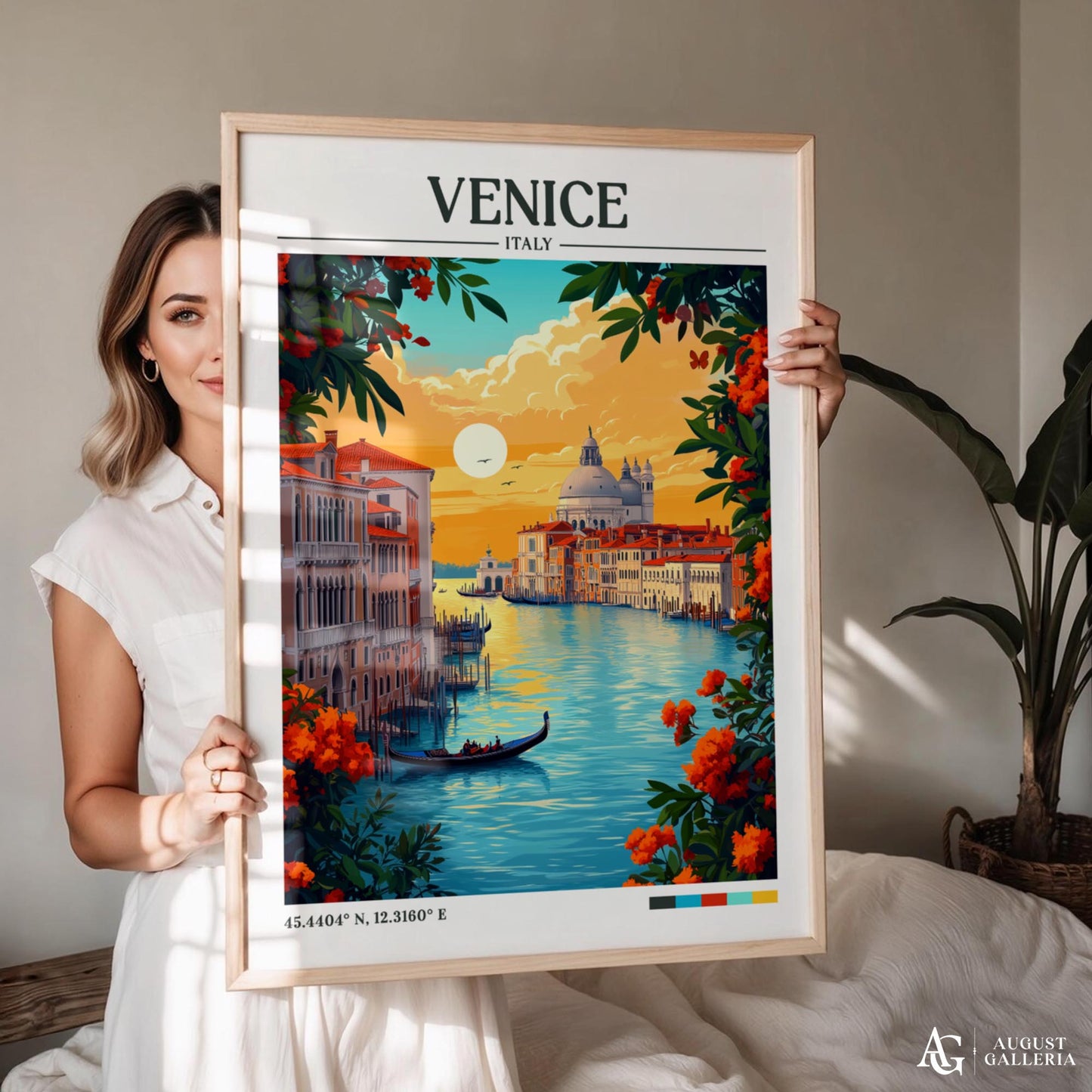 Venice Italy Retro Travel Print